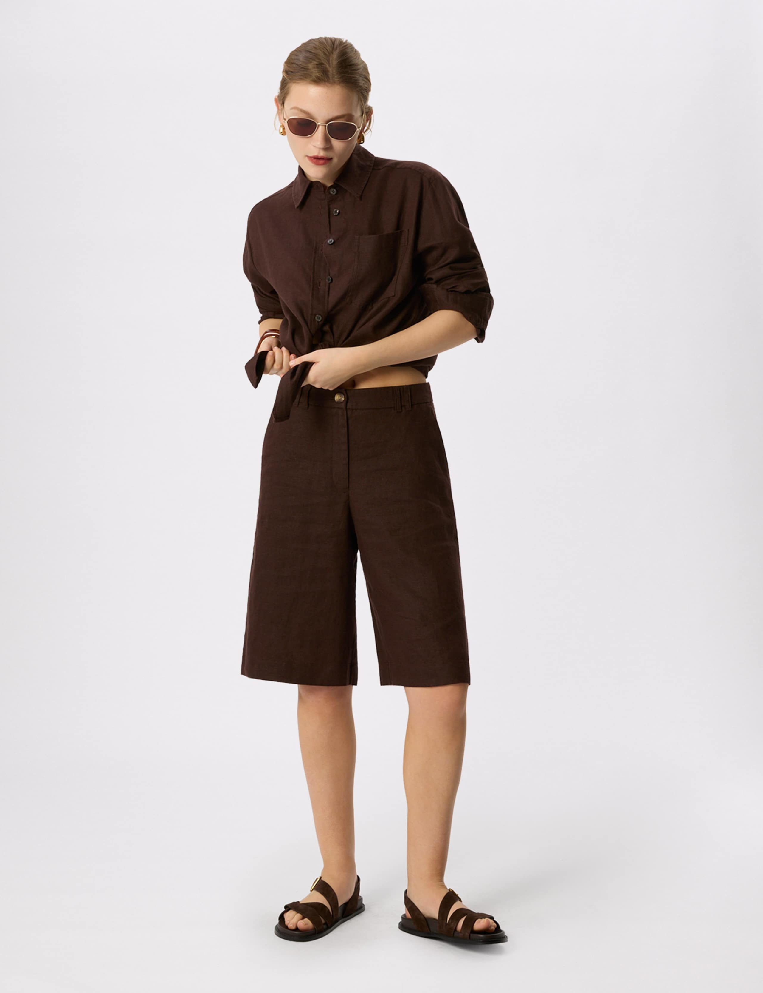 Pure Linen Bermuda Shorts