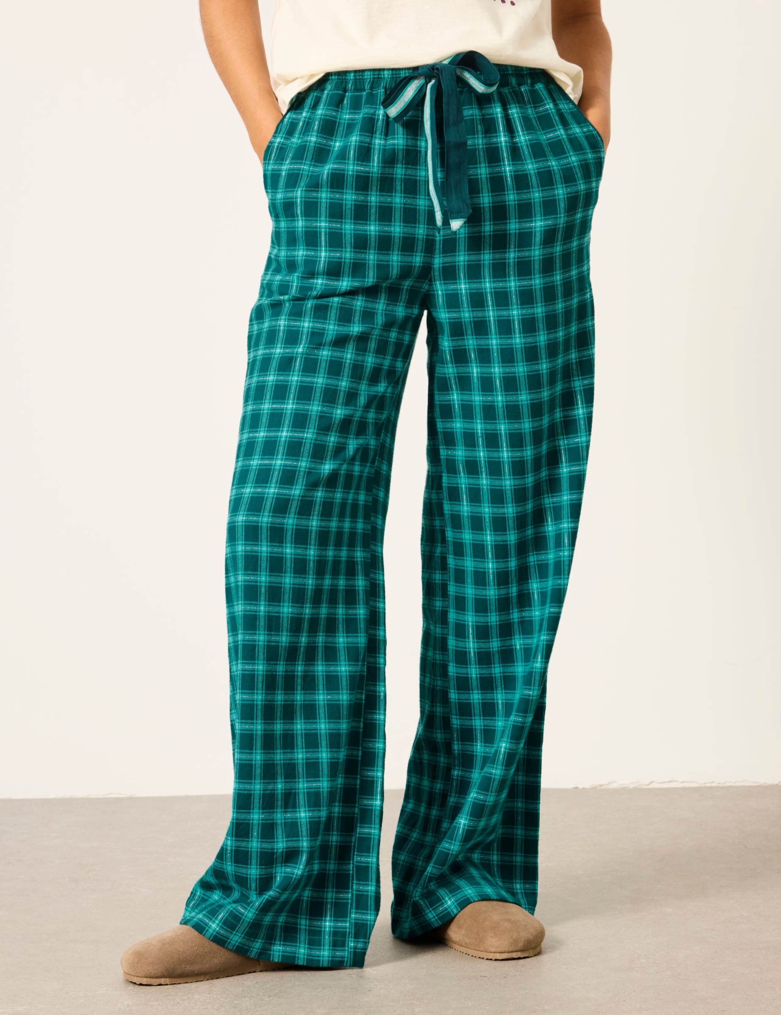 Cotton Rich Sparkle Gingham Pyjama Bottoms