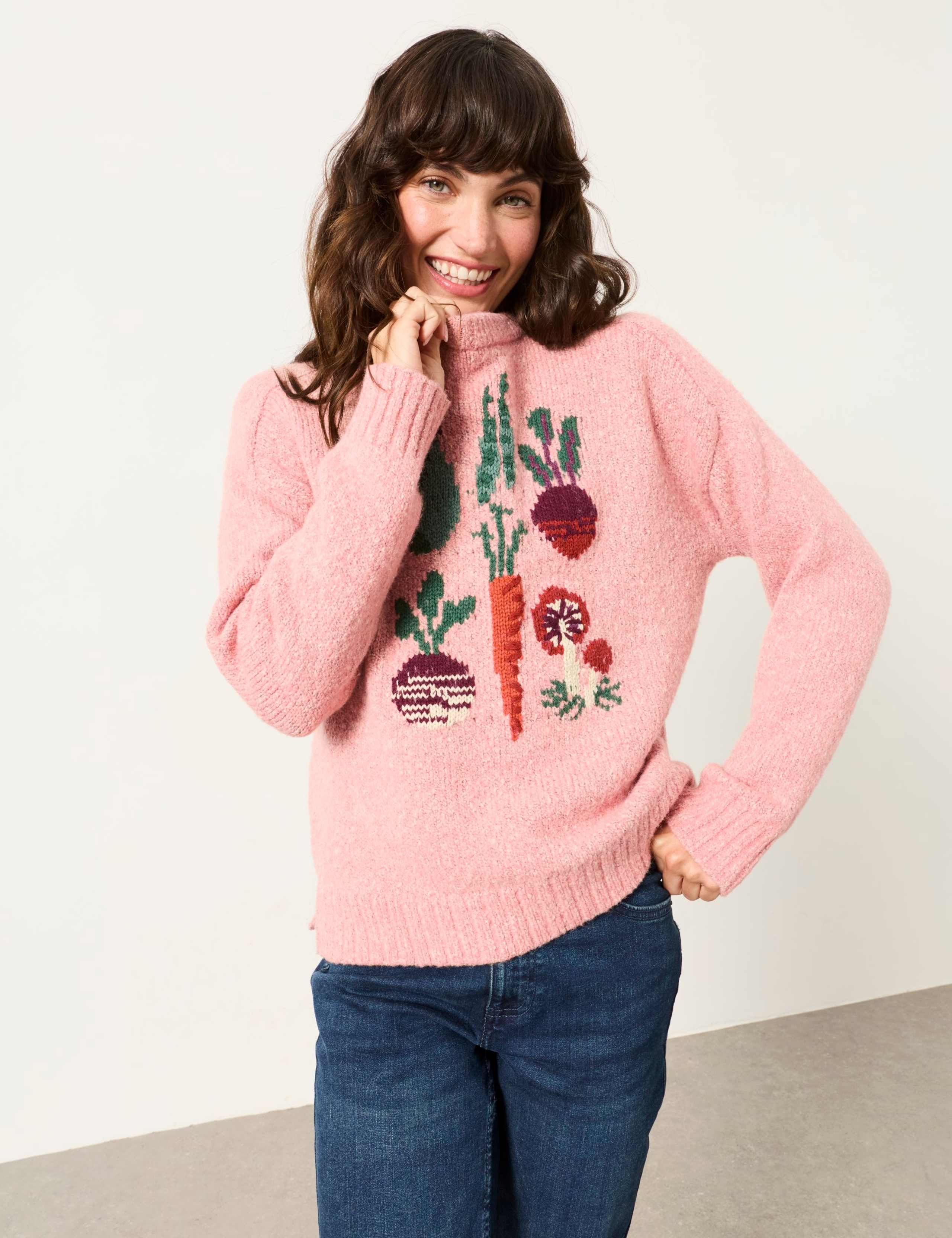 Vegetable Crew Neck Jumper with Wool