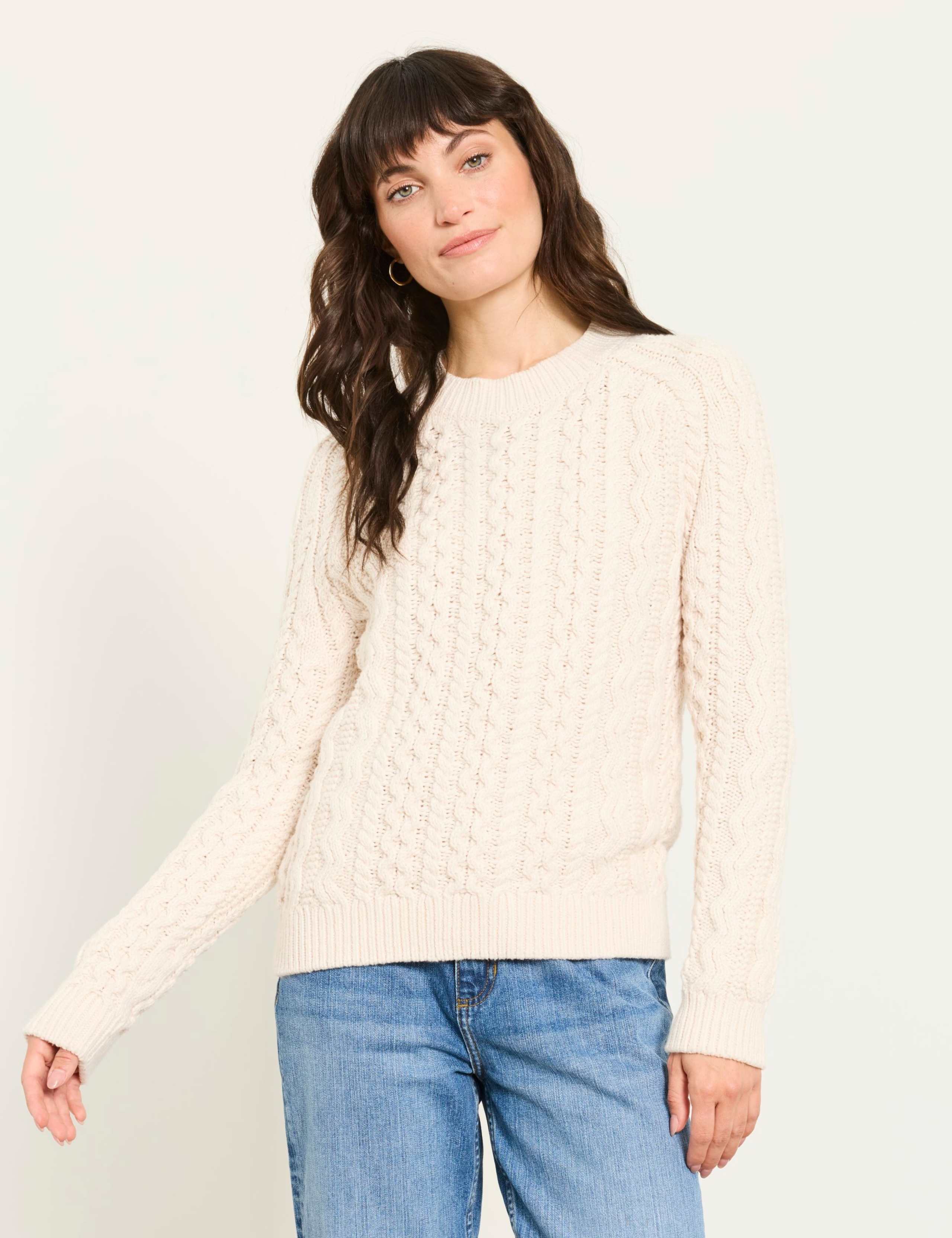 Cotton Rich Cable Knit Jumper