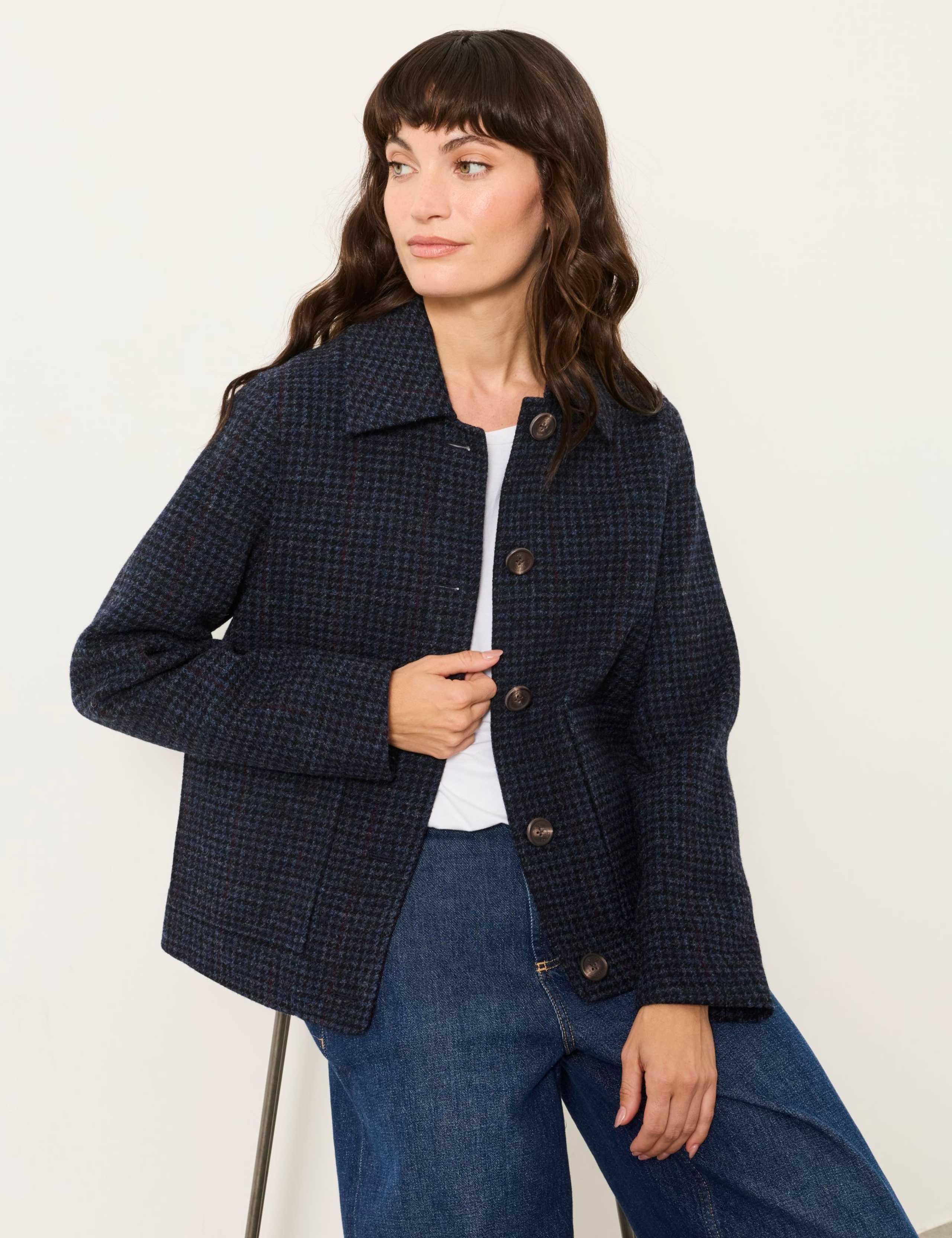 Pure Wool Checked Jacket