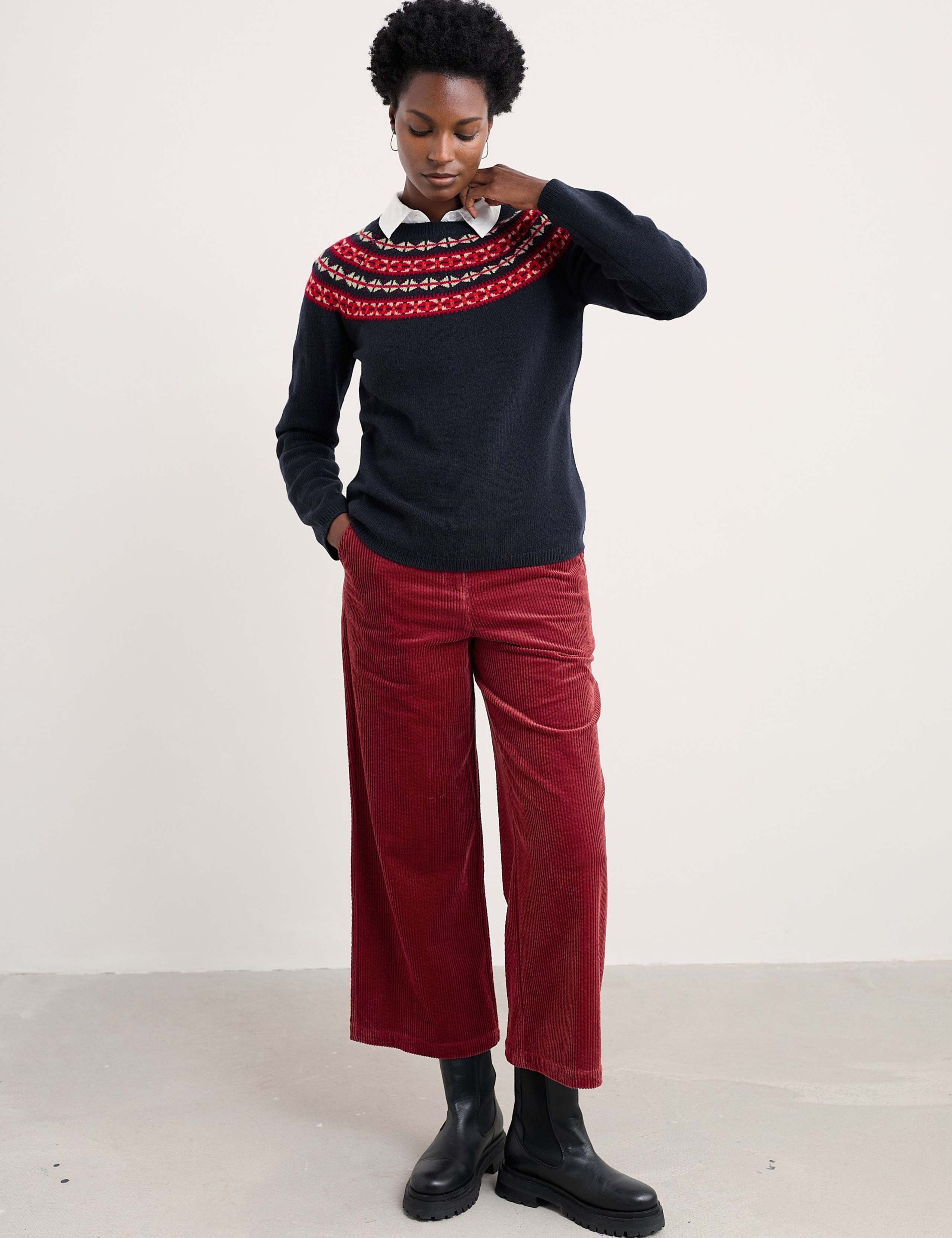 Merino Wool Rich Fair Isle Jumper
