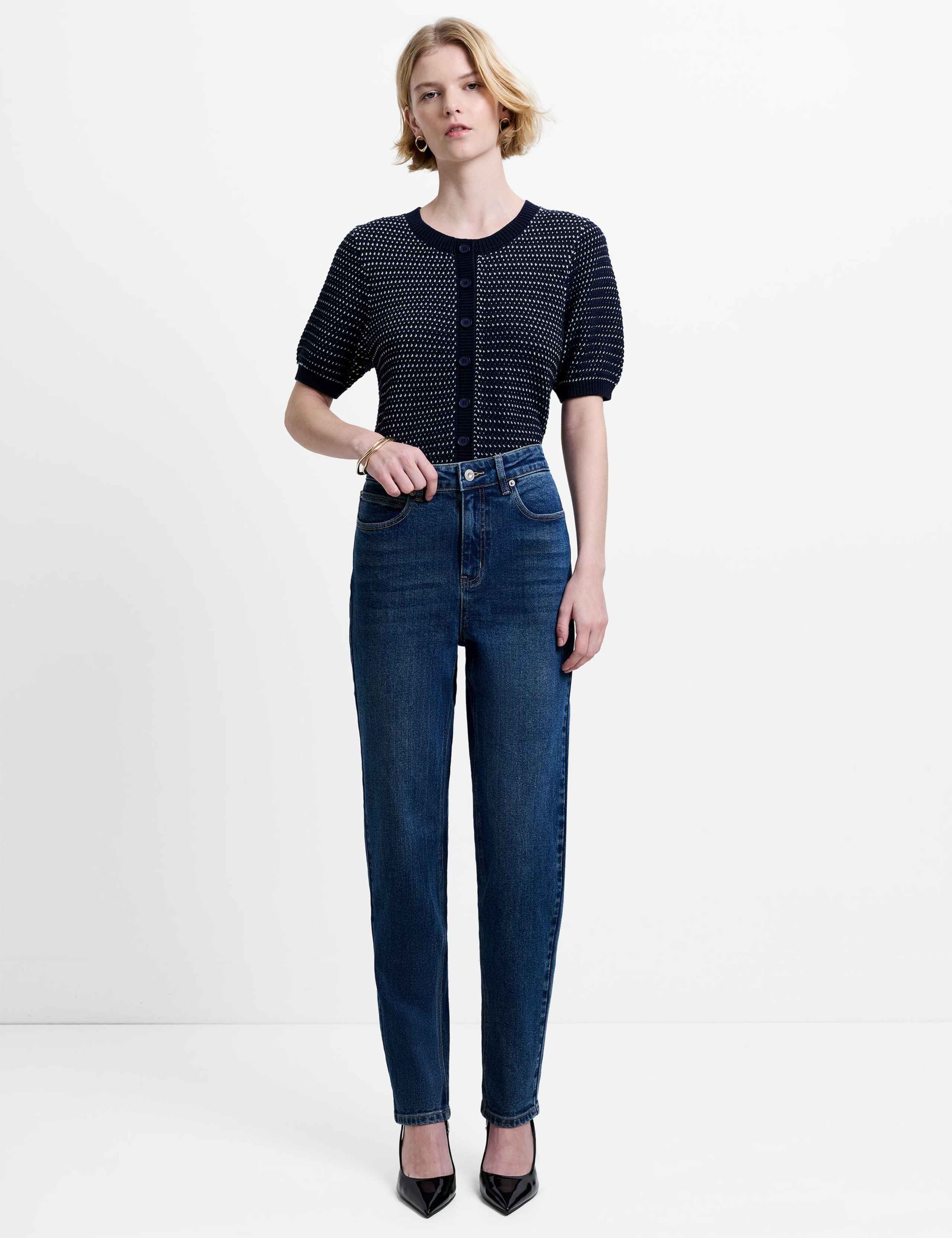 High Waisted Slim Fit Jeans