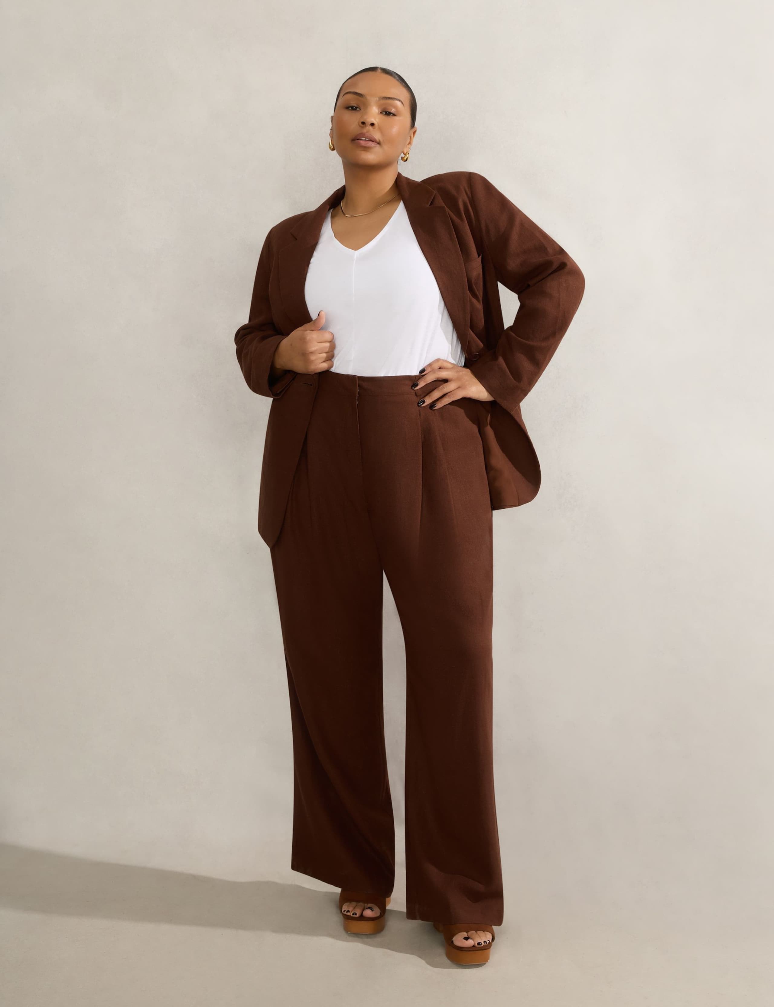 Linen Rich Tailored Trousers