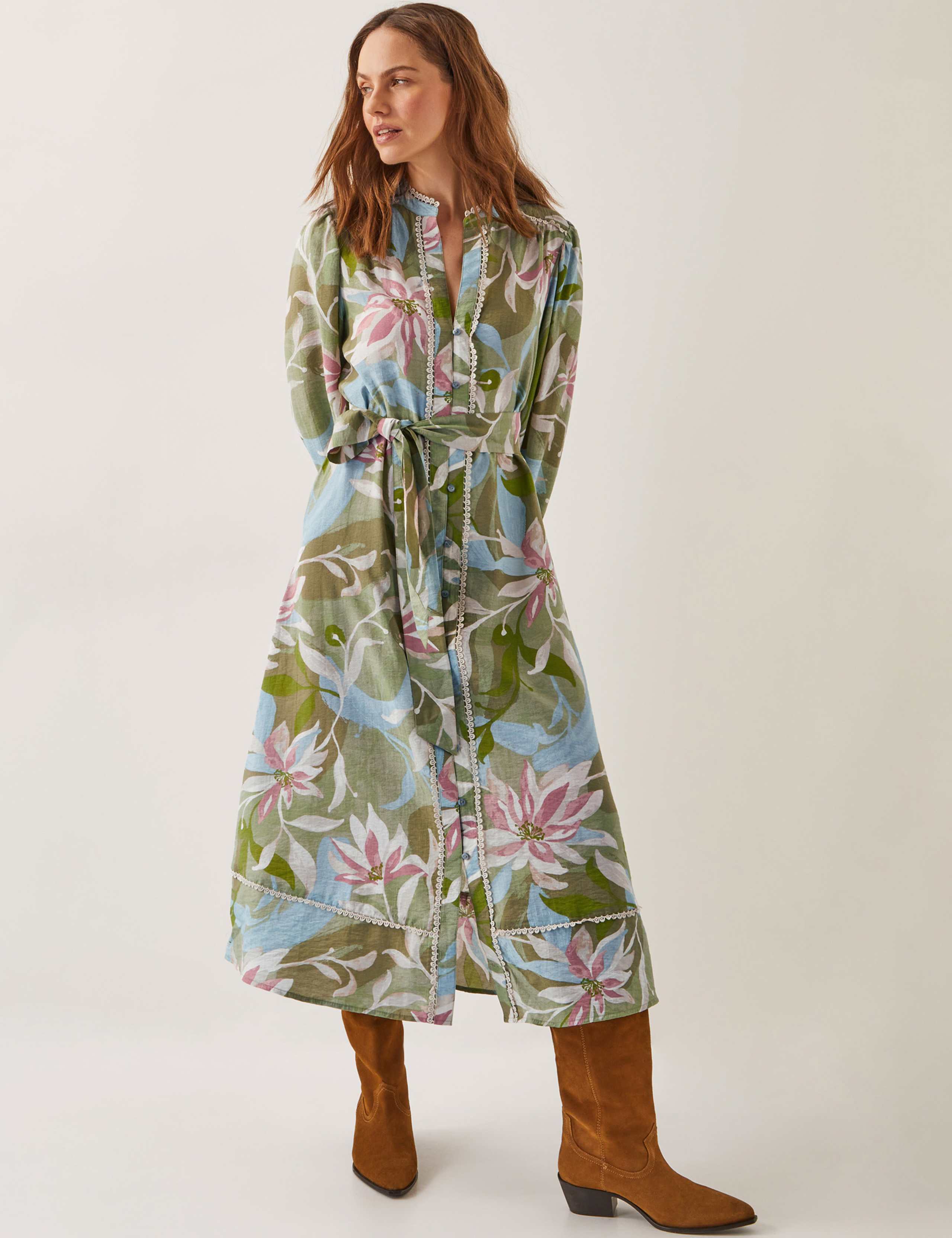 Printed Midi Skater Dress