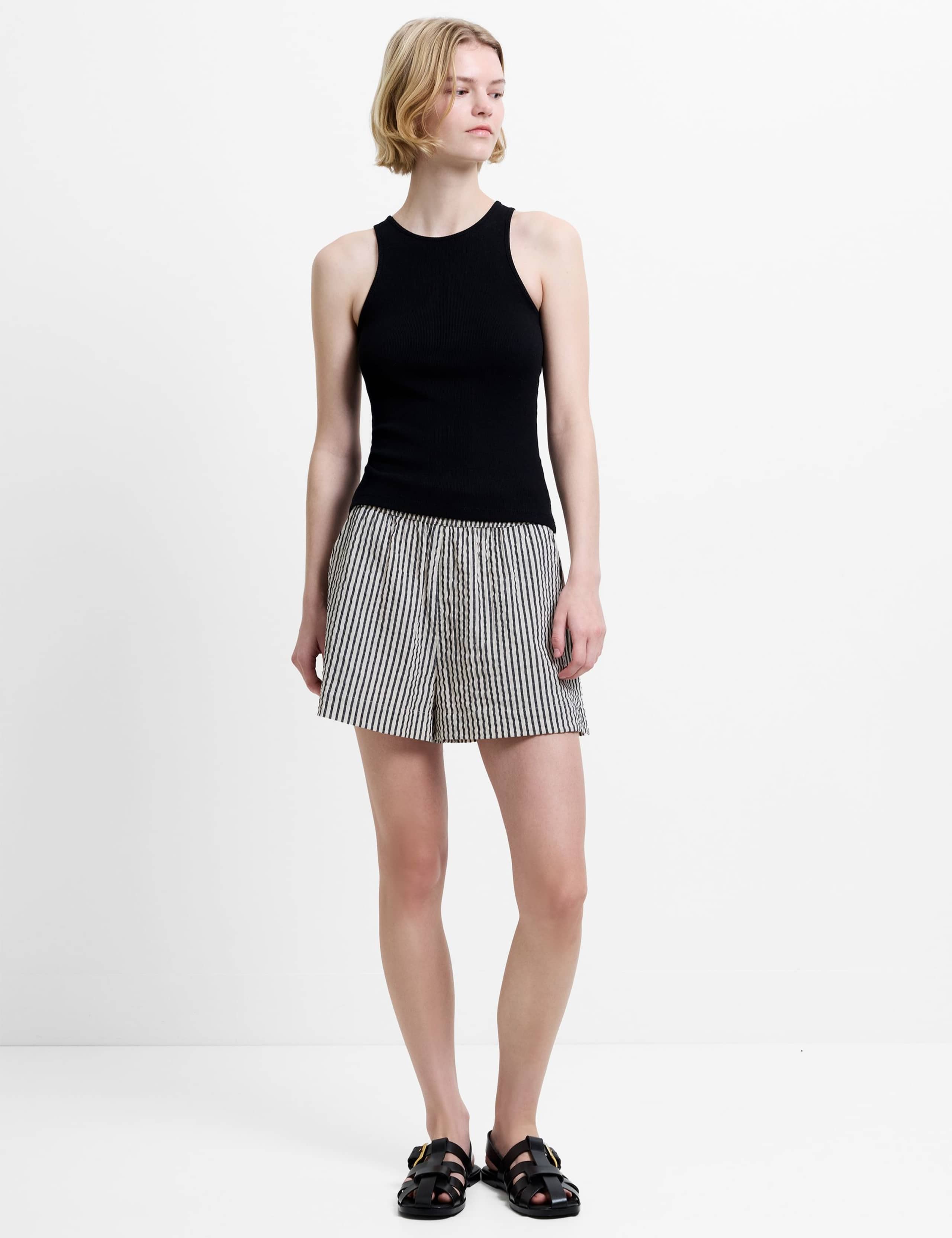 Pure Cotton Striped Shorts