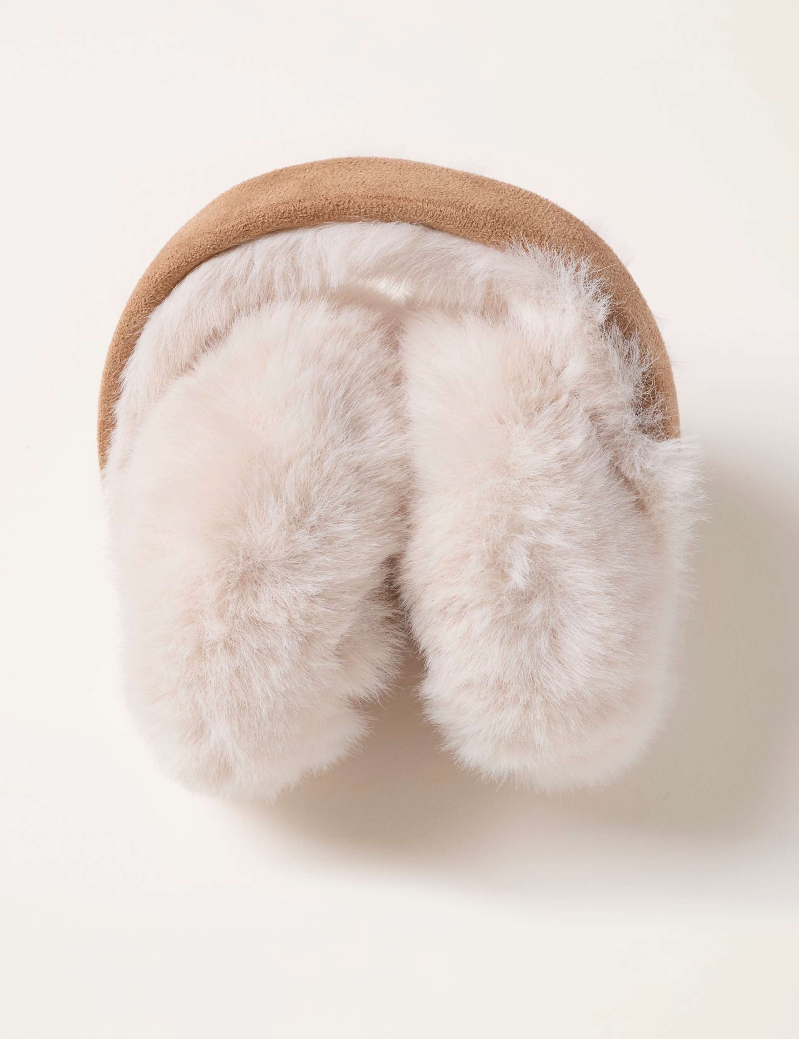 Embroidered Faux Fur Earmuffs