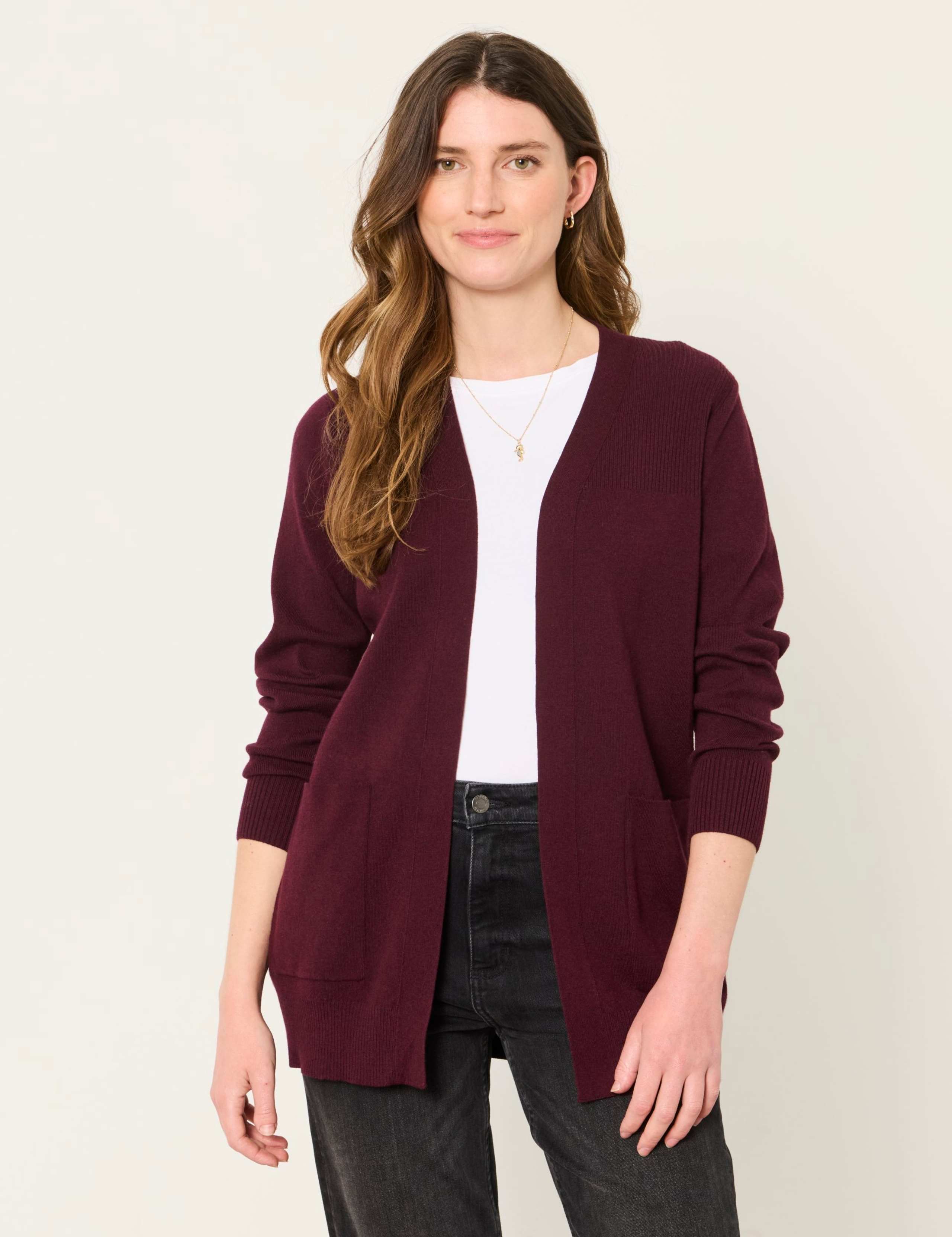 Cotton Blend Edge to Edge Longline Cardigan