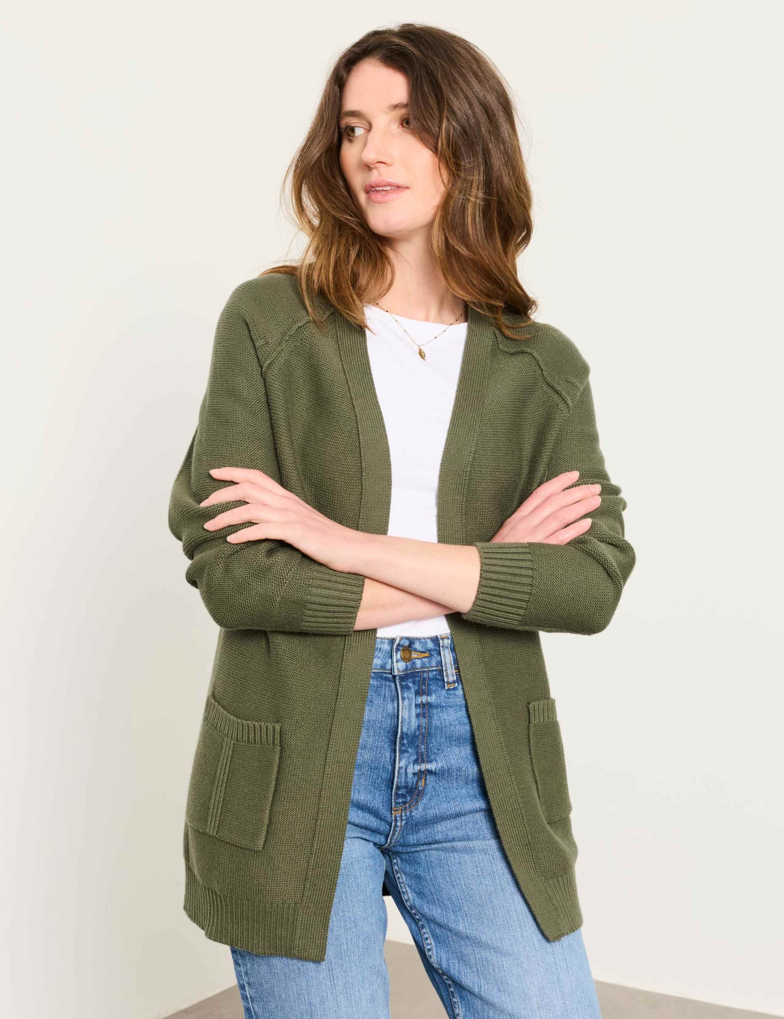 Cotton Rich Edge to Edge Longline Cardigan