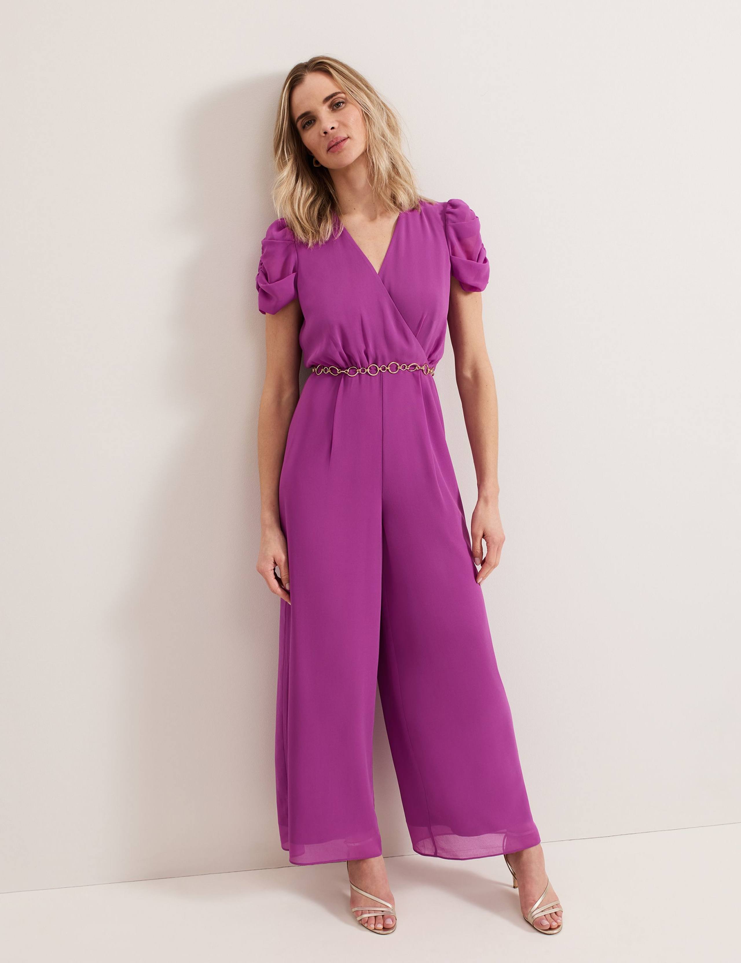 Belted Wide Leg Jumpsuit
