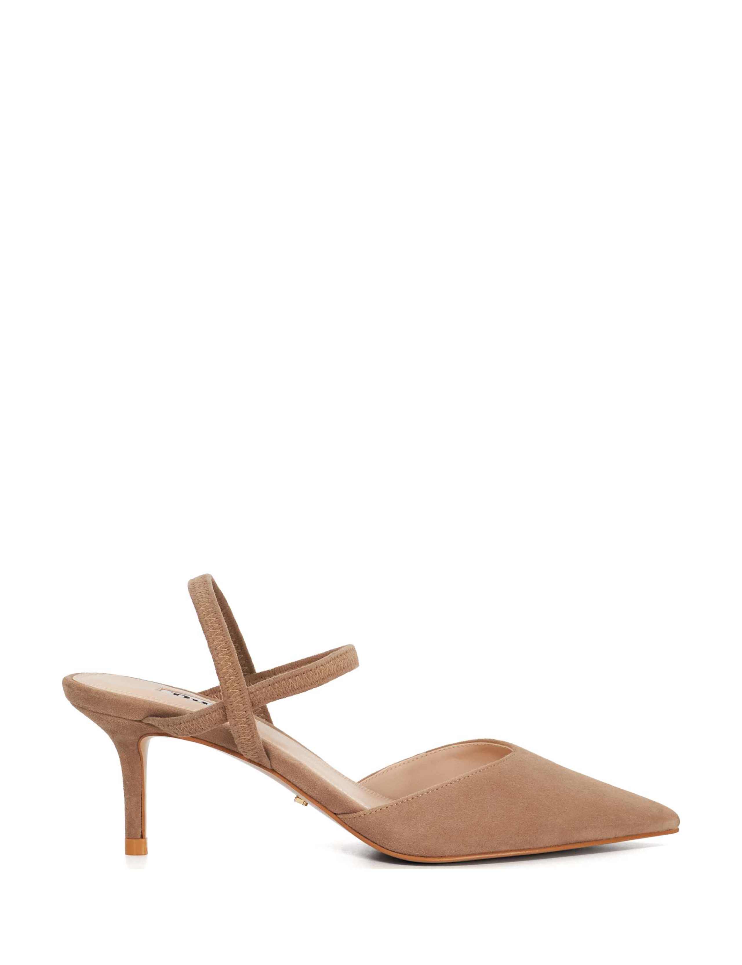 Leather Stiletto Heel Pointed Court Shoe