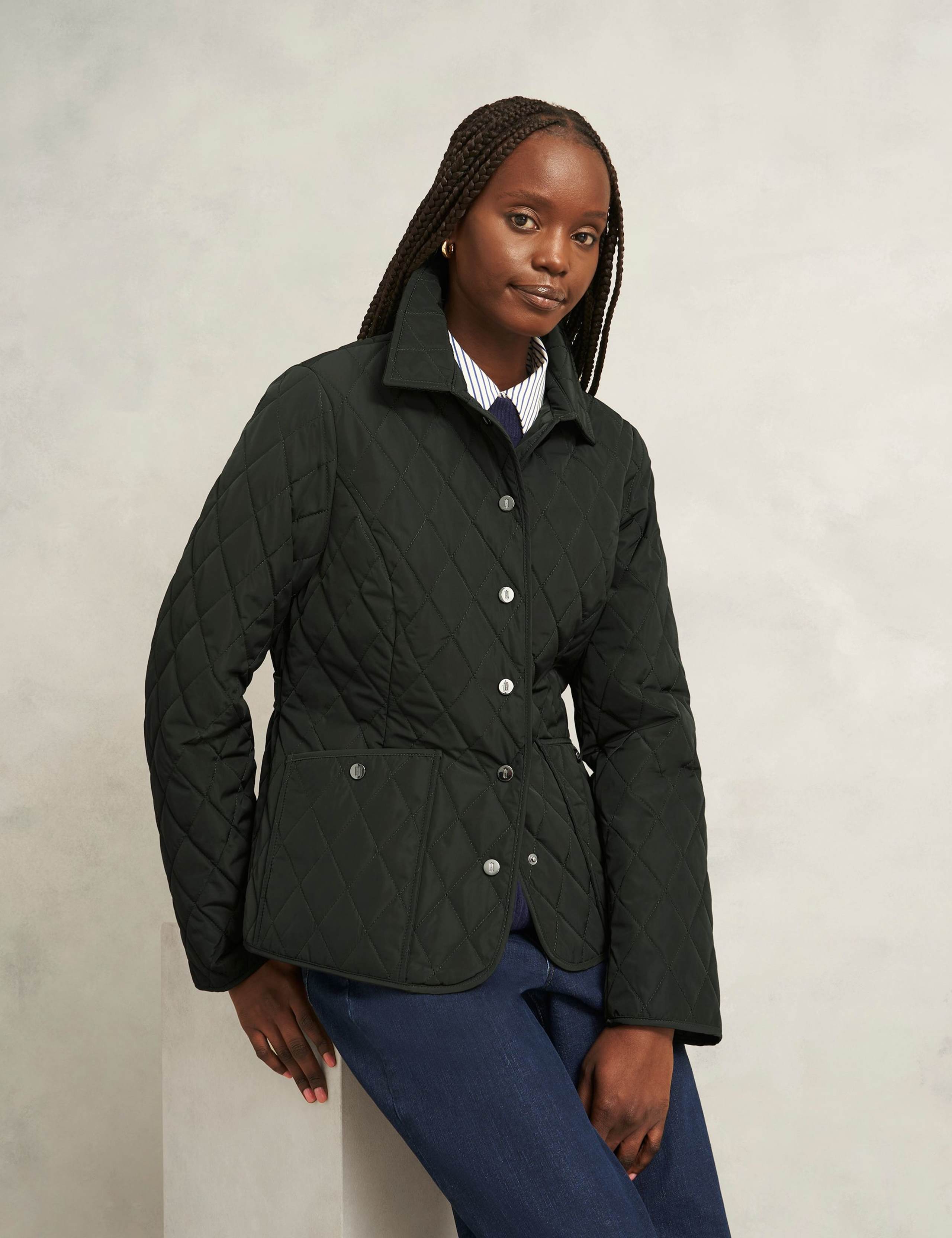 Lightweight Padded Collared Cropped Jacket