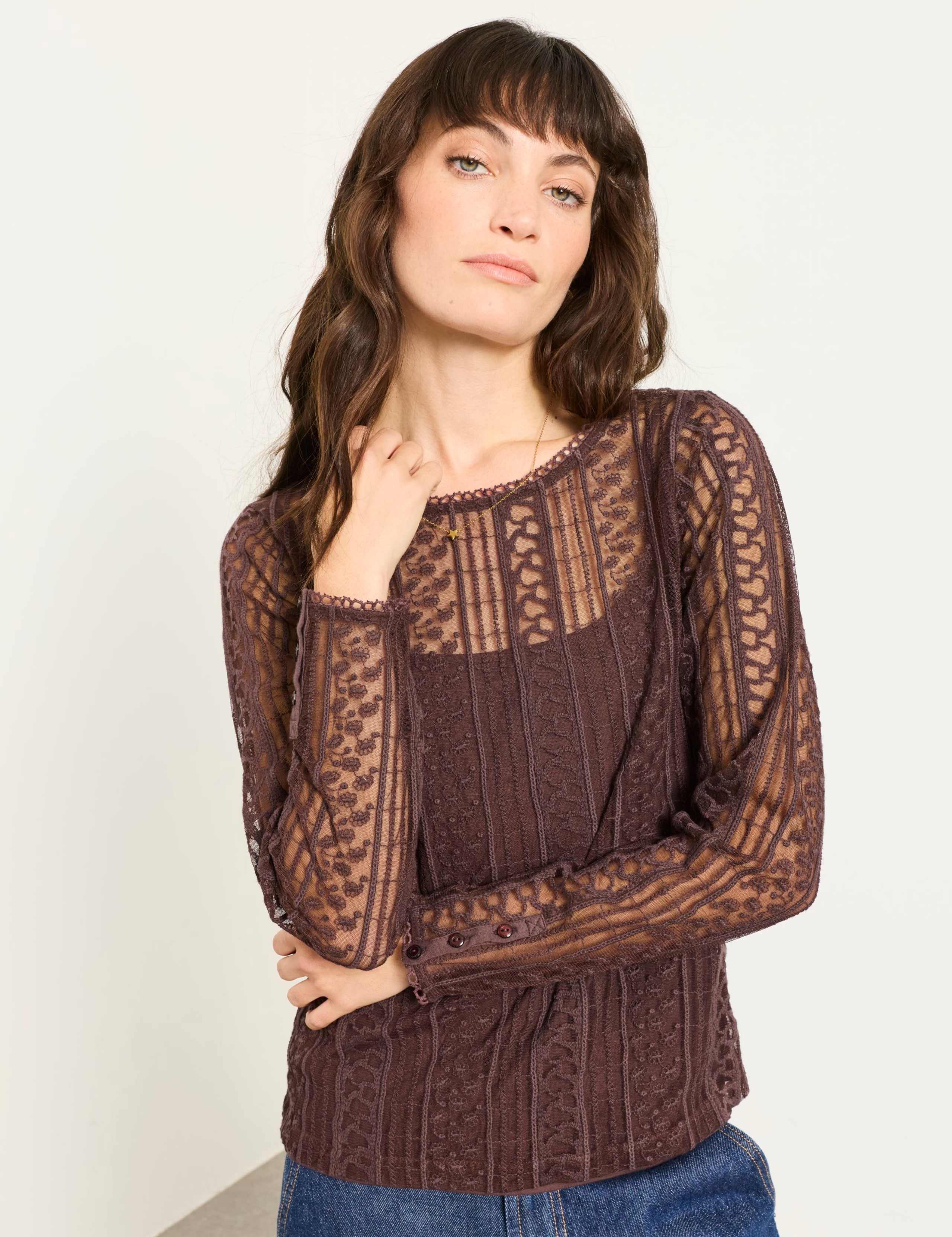 Lace Round Neck Top