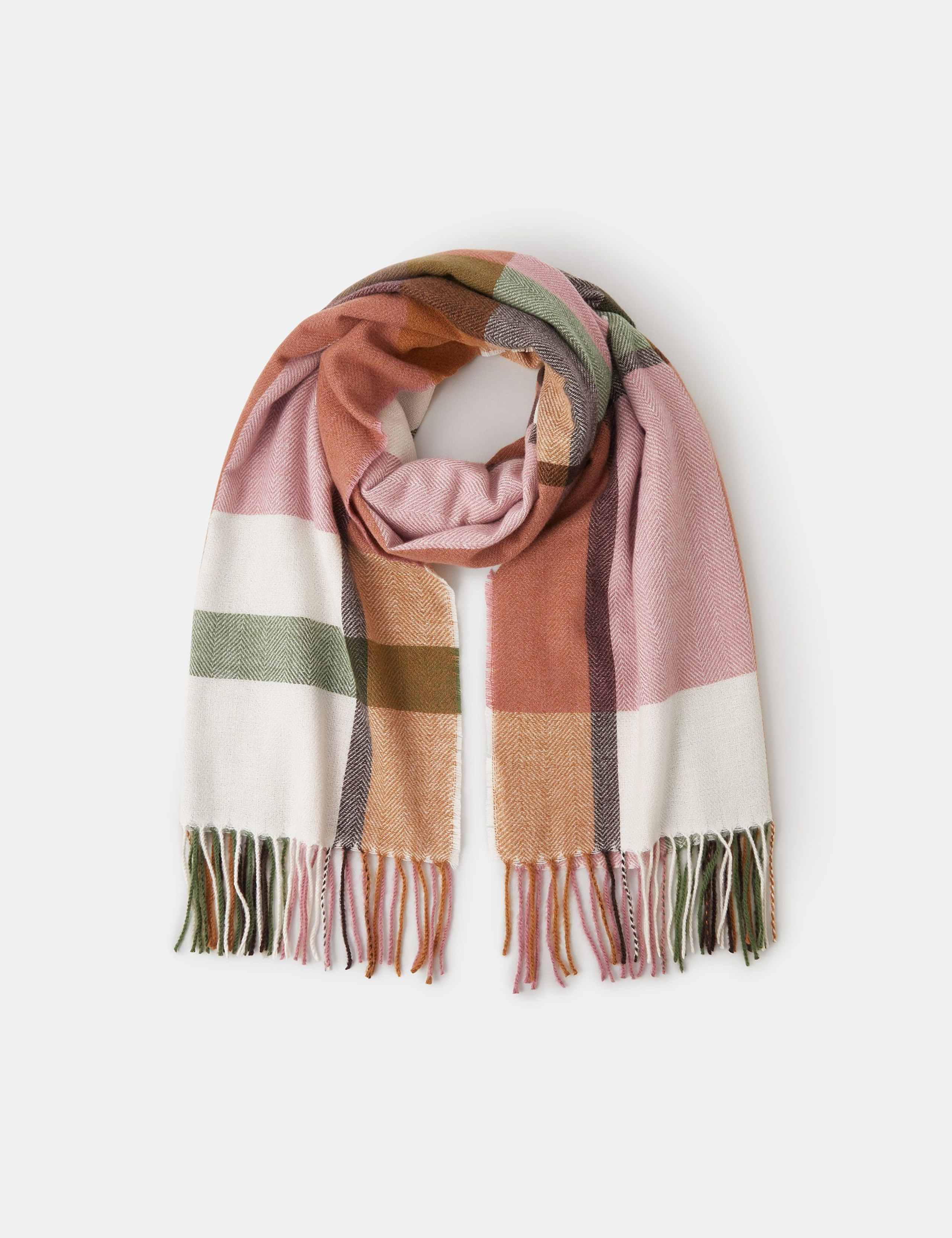 Checked Blanket Scarf