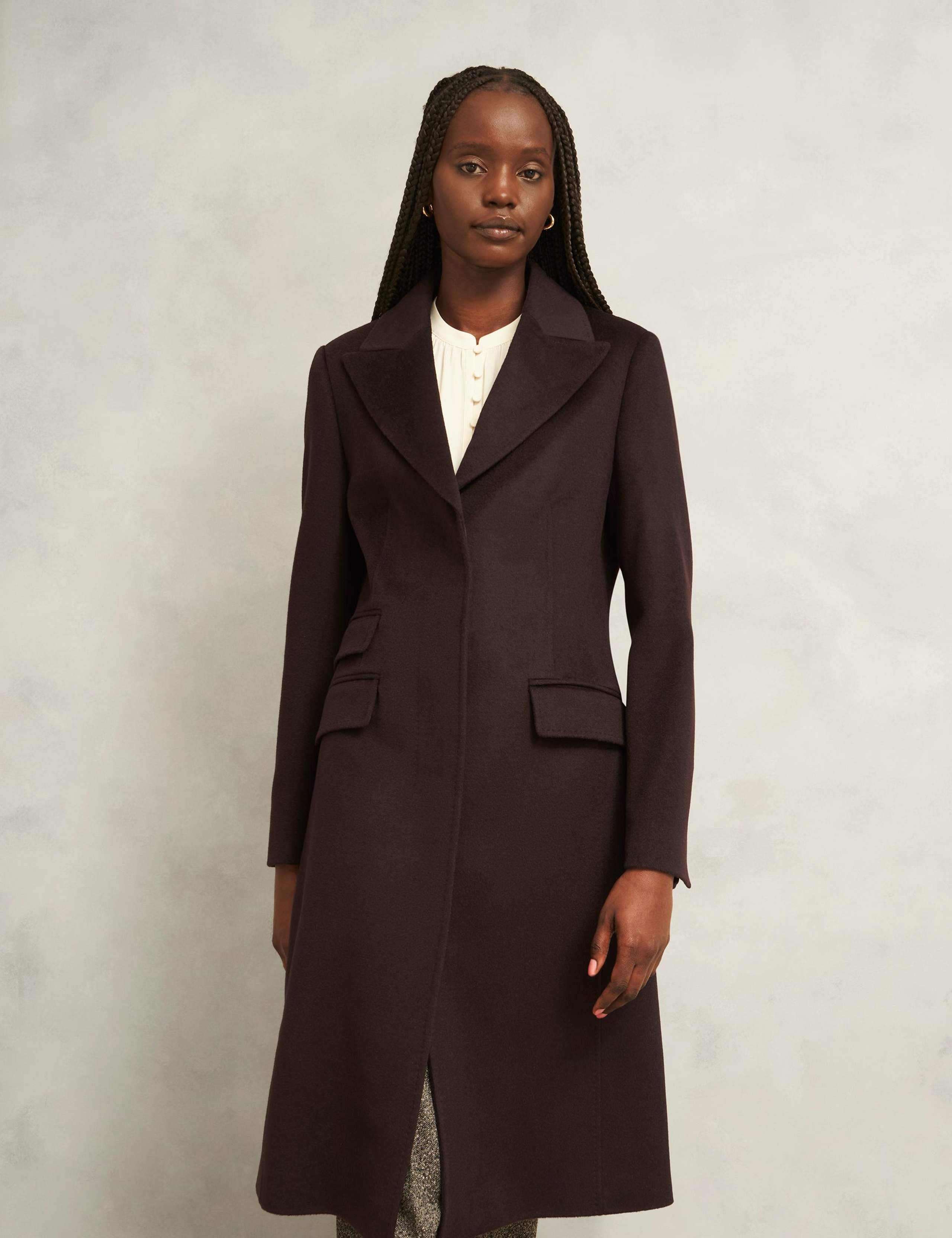 Pure Wool Longline Tailored Coat