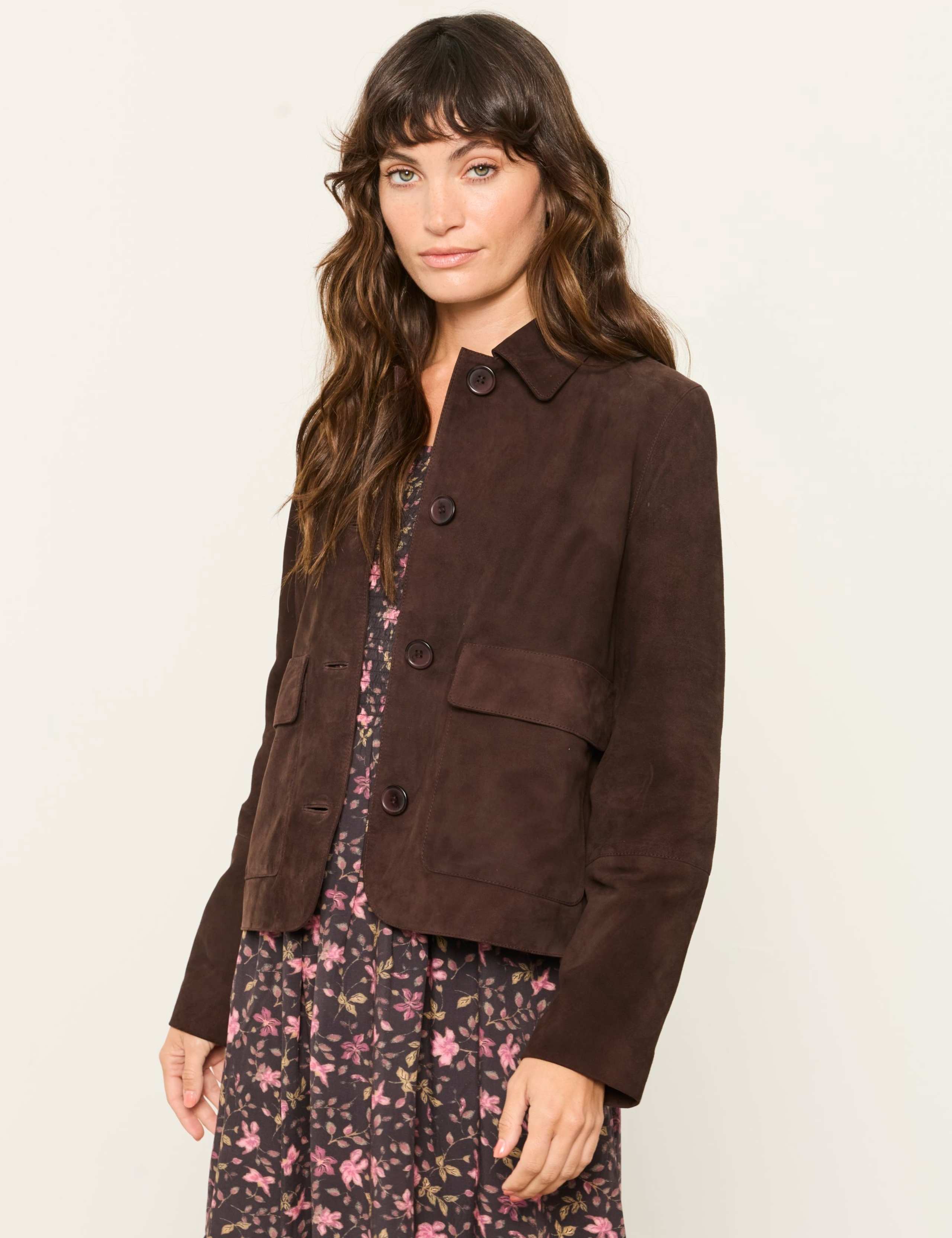 Suede Cropped Jacket