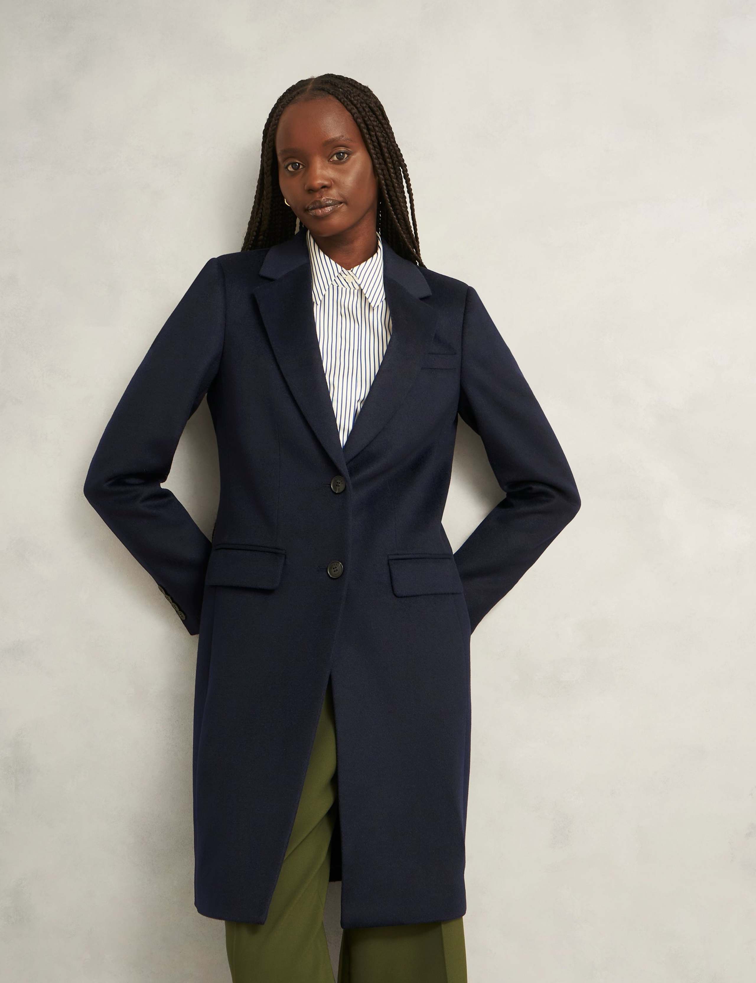 Pure Wool Single Breasted Trench Coat