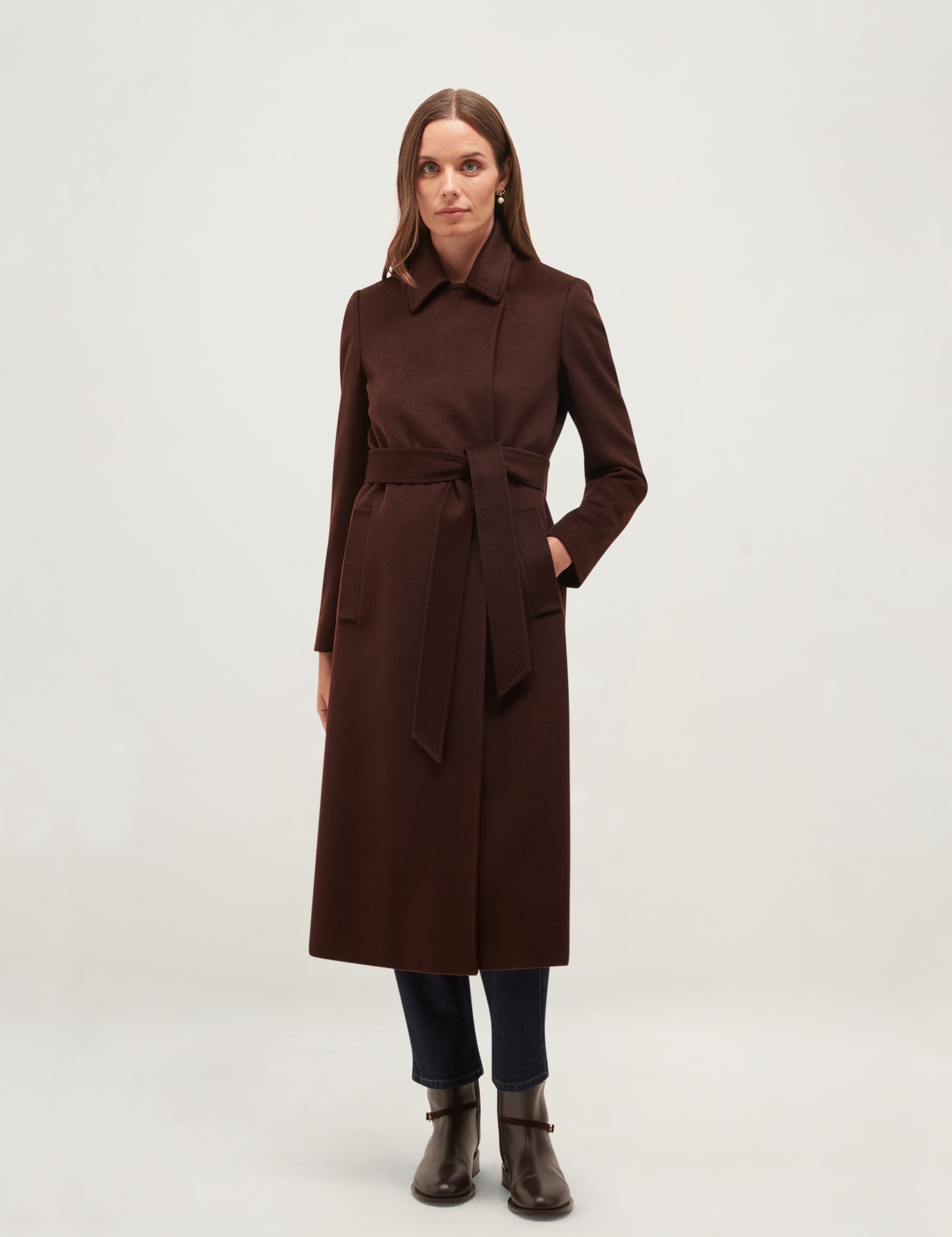 Pure Wool Double Breasted Trench Coat