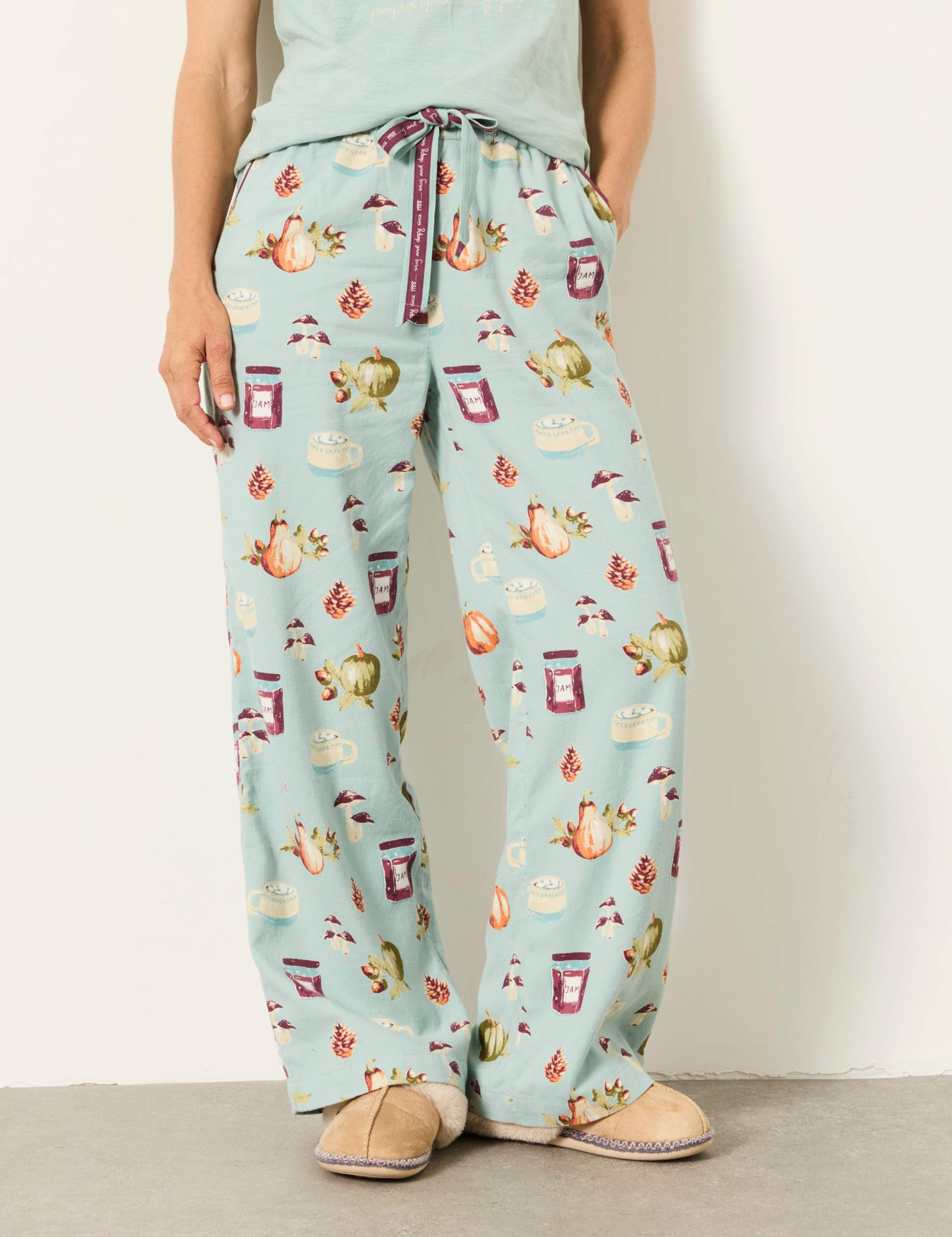 Pure Cotton Autumn Print Pyjama Bottoms