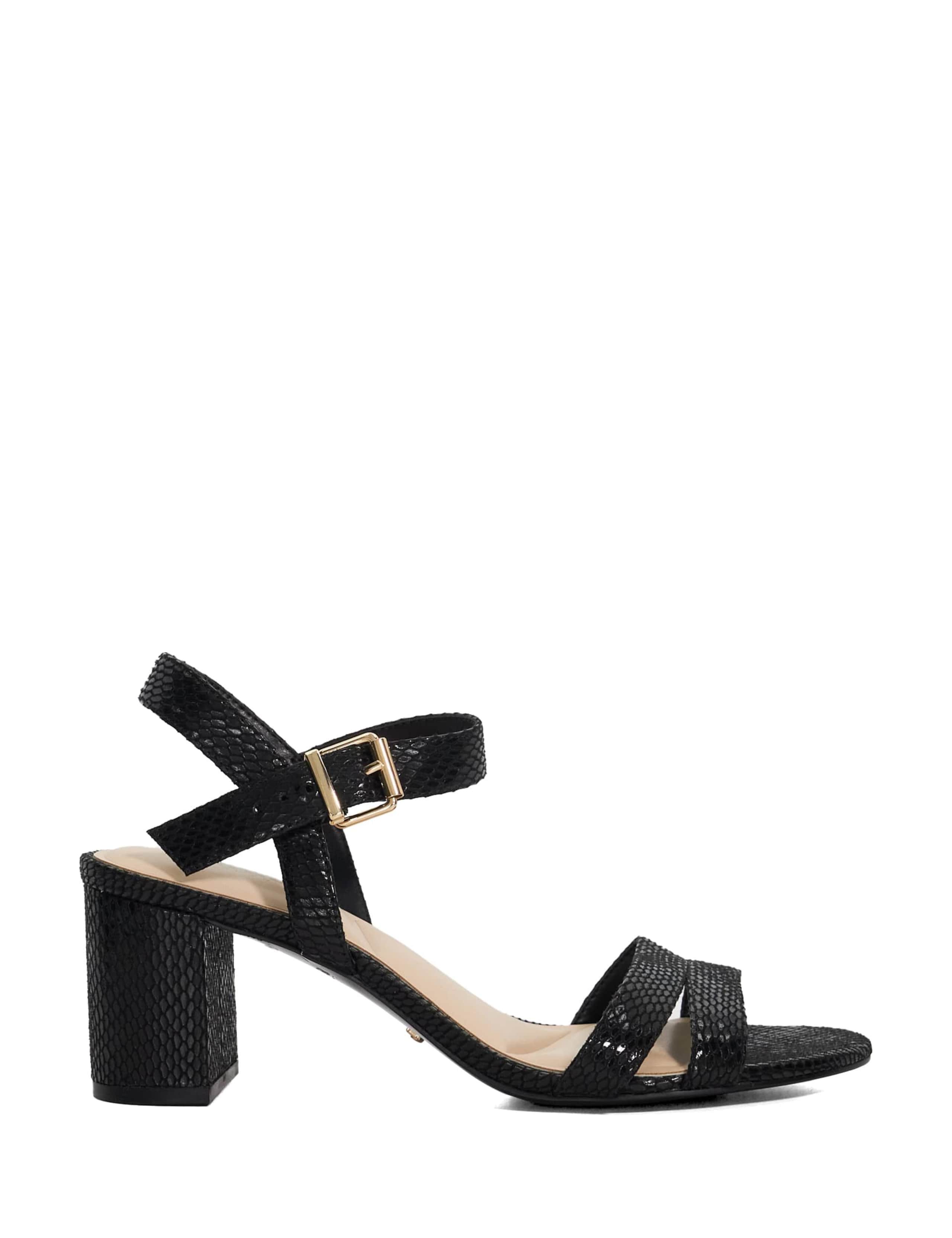 Wide Fit Glitter Block Heel Sandals