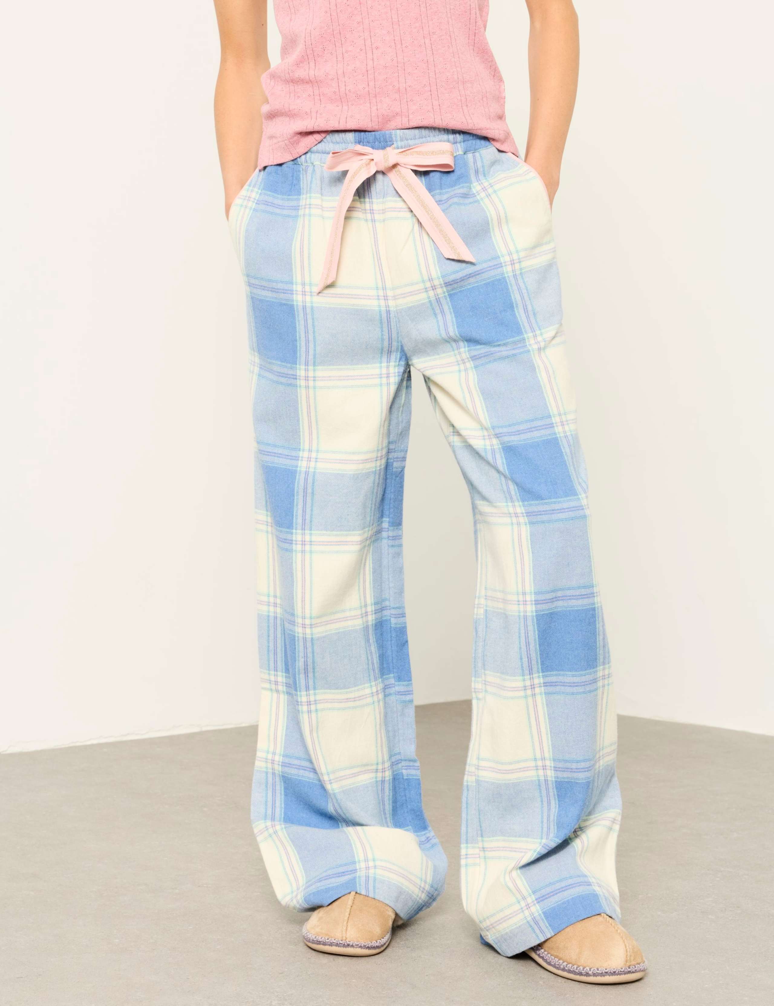 Pure Cotton Check Pyjama Bottoms