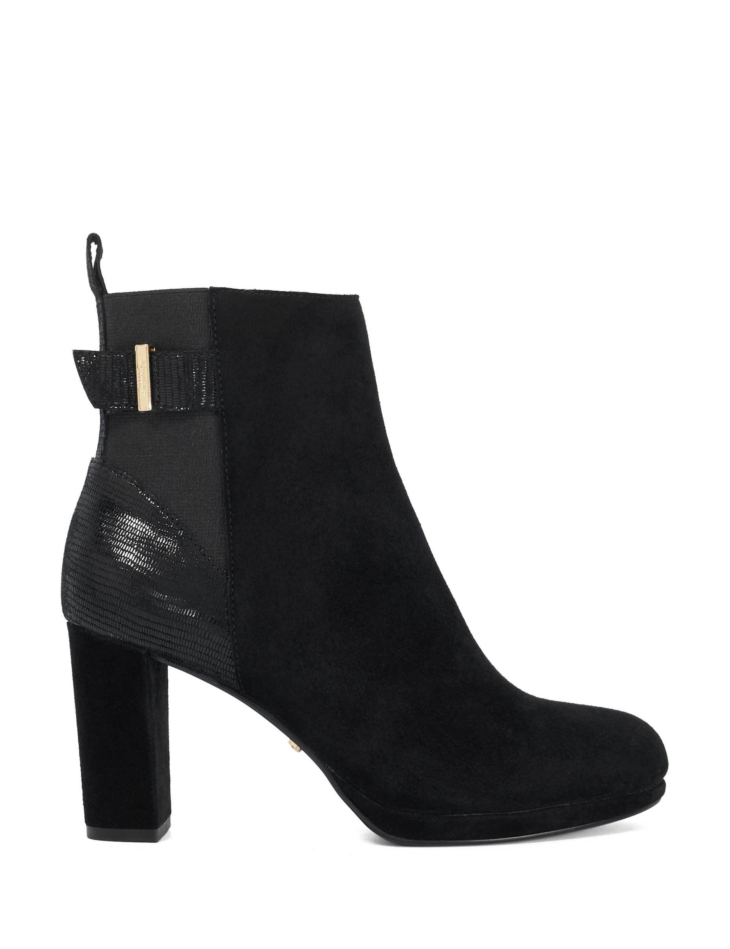 Suede Block Heel Ankle Boots