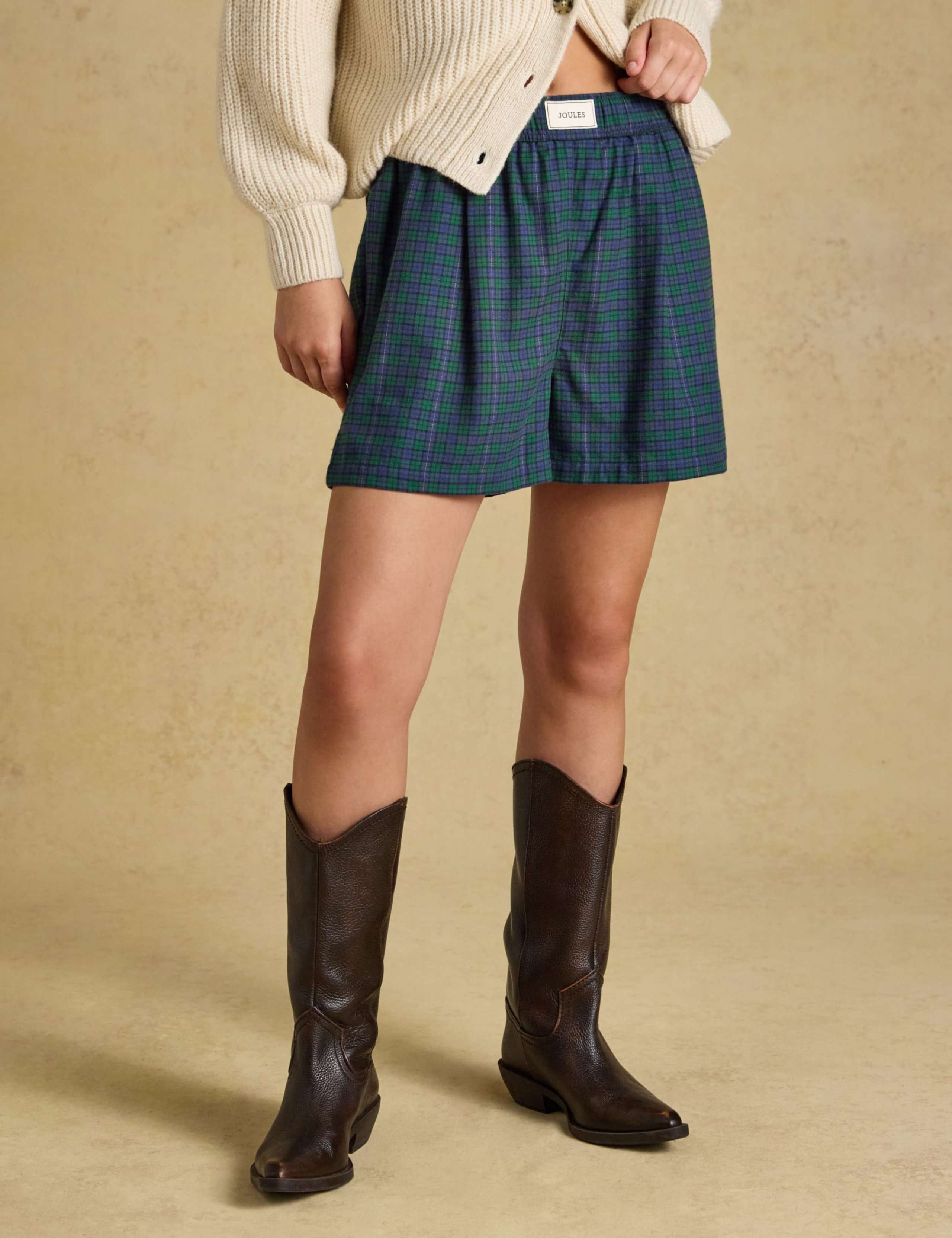 Pure Cotton Checked Shorts