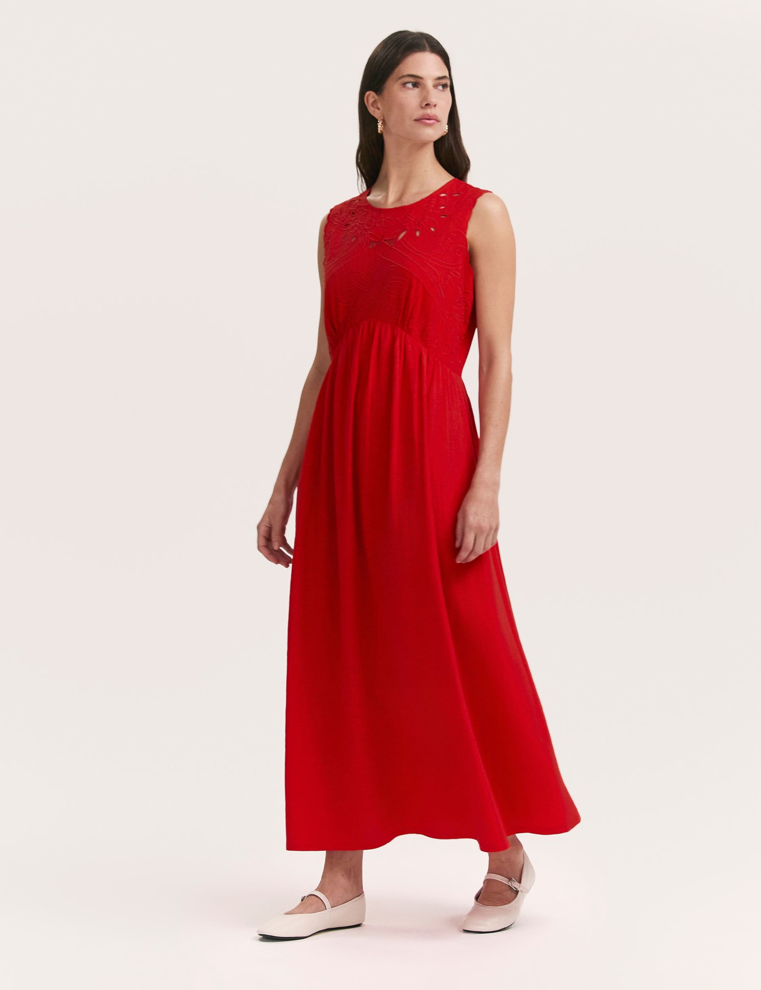Pure Cotton Broderie Skater Dress