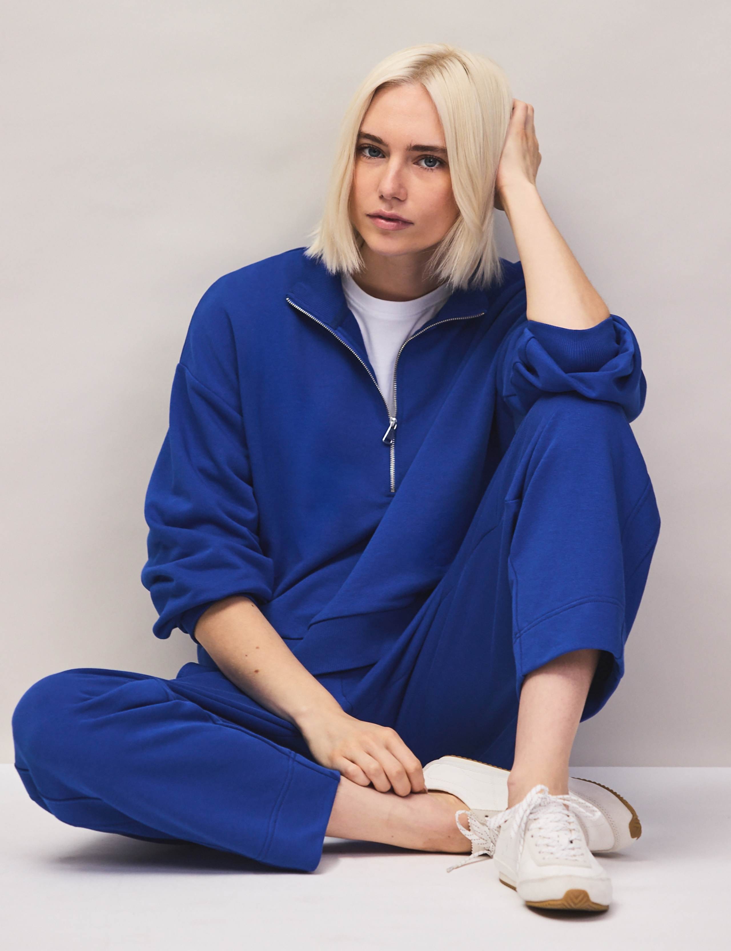 Cotton Rich Half Zip Sweatshirt