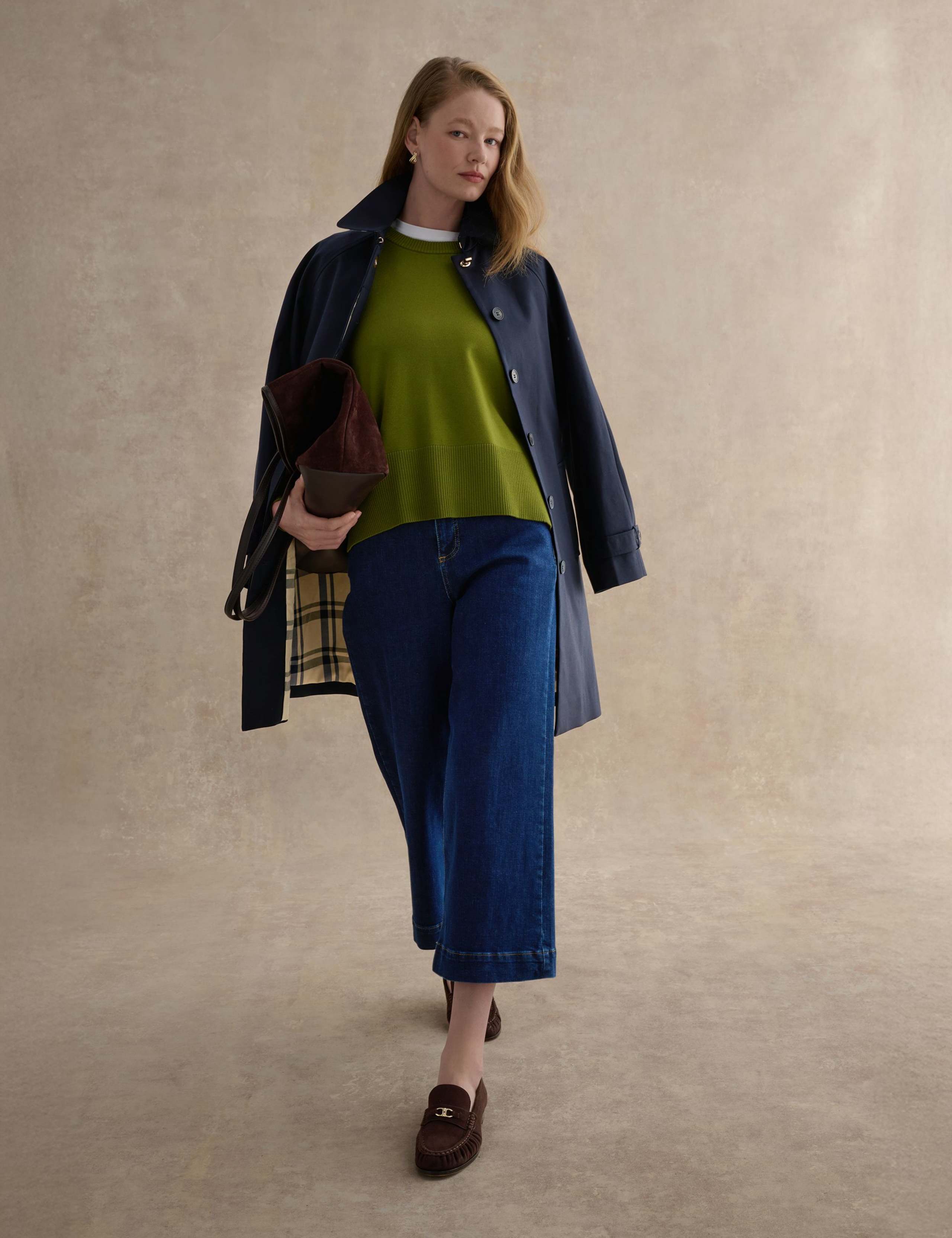 Crew Neck Split Hem Jumper