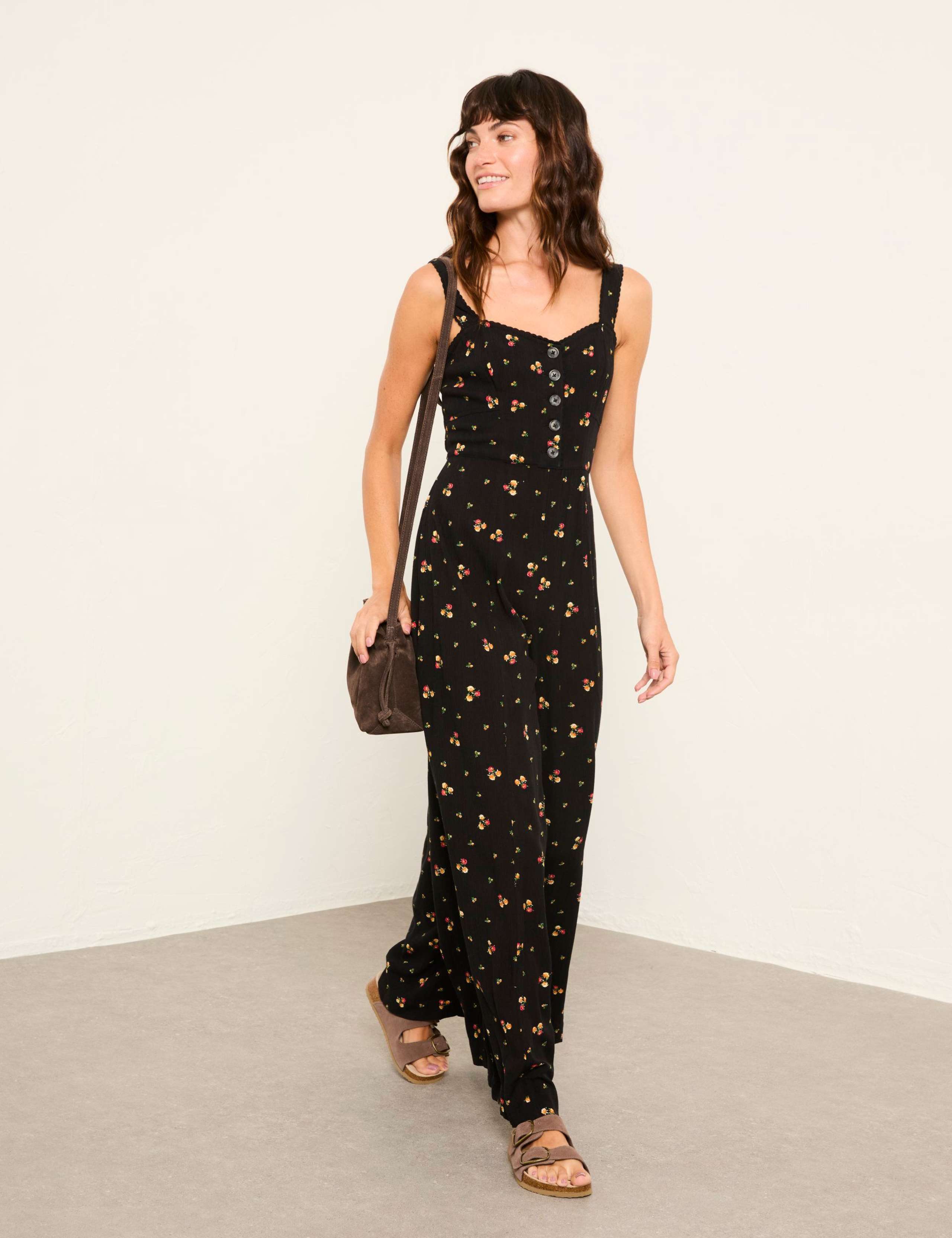 Floral Sleeveless Jumpsuit