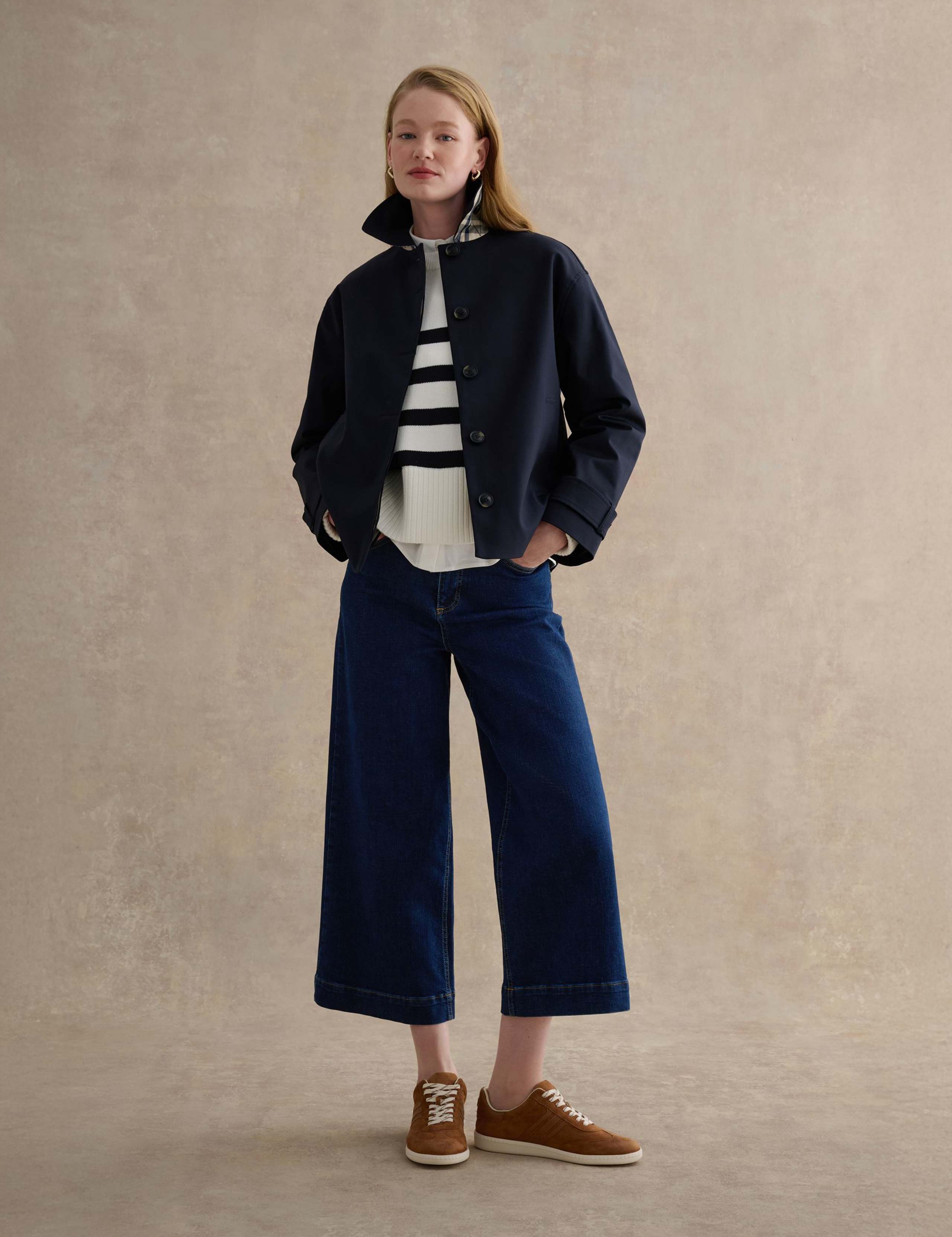 Cotton Rich Collared Trench Coat