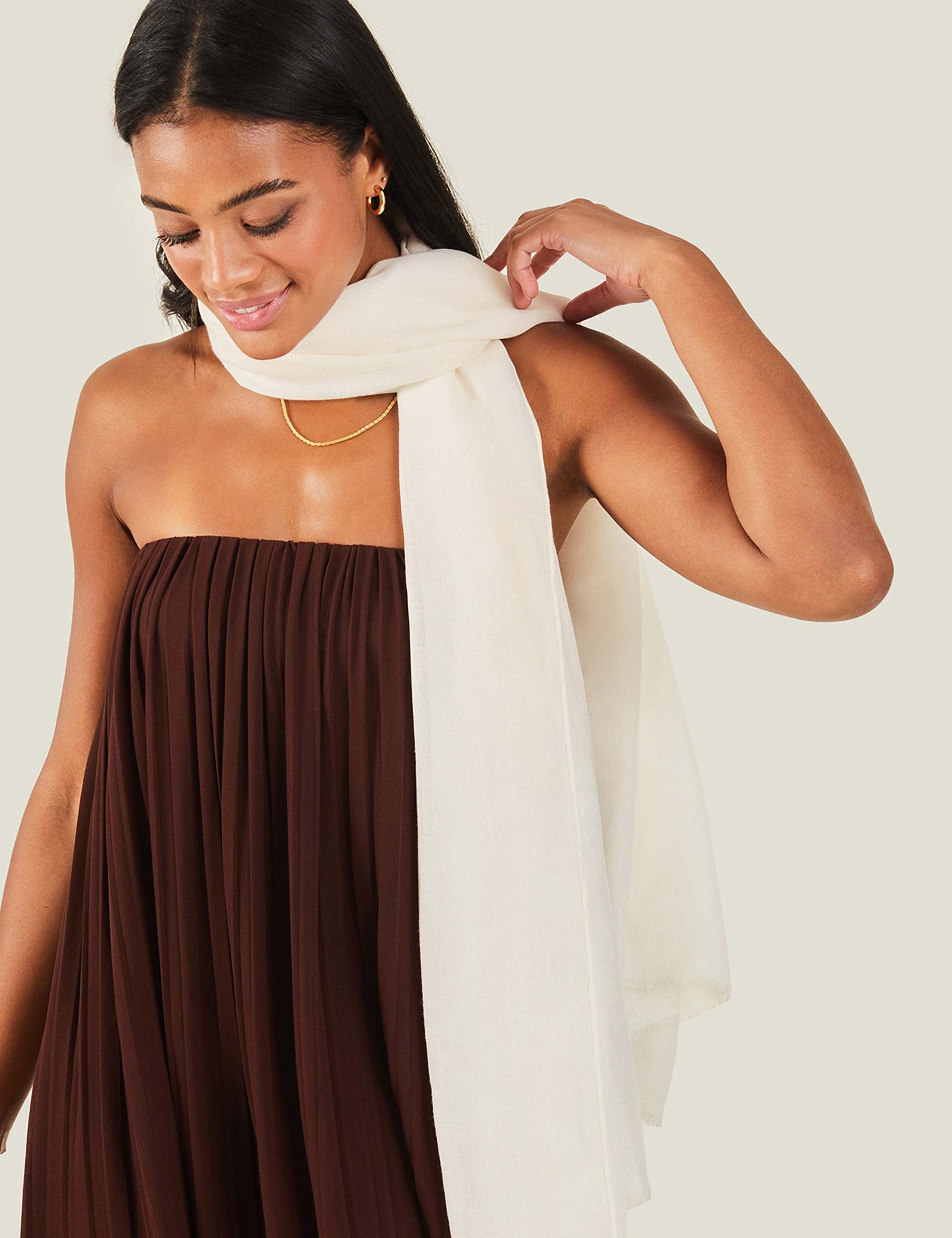 Woven Fringed Scarf