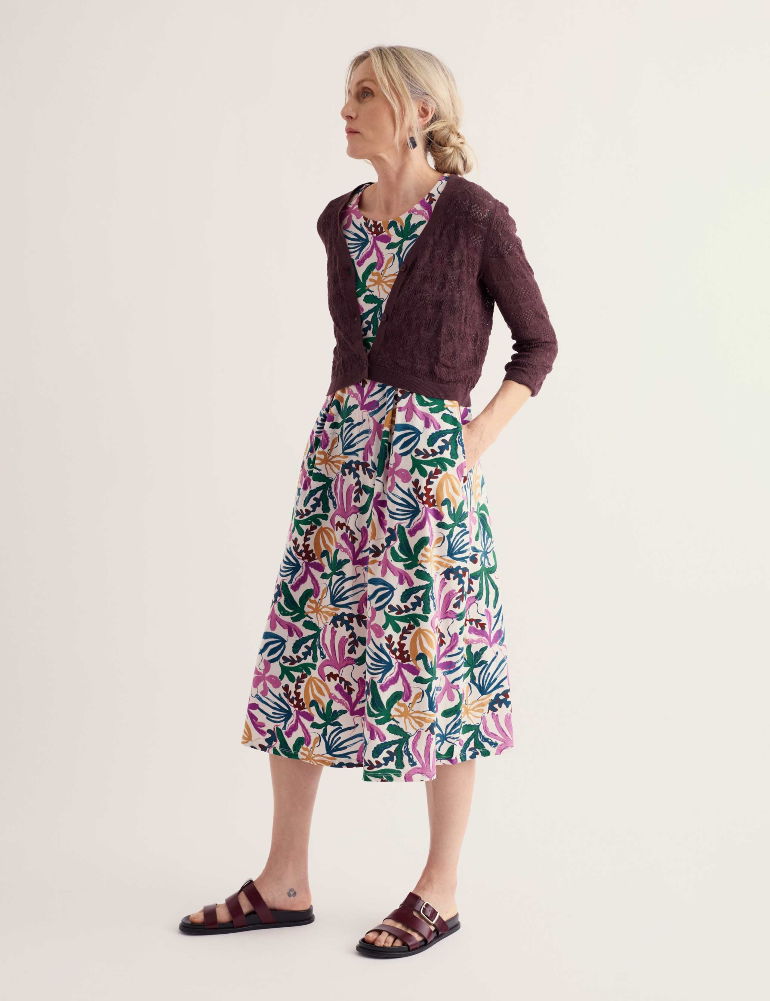 Cotton Rich Printed Relaxed Waisted Dress