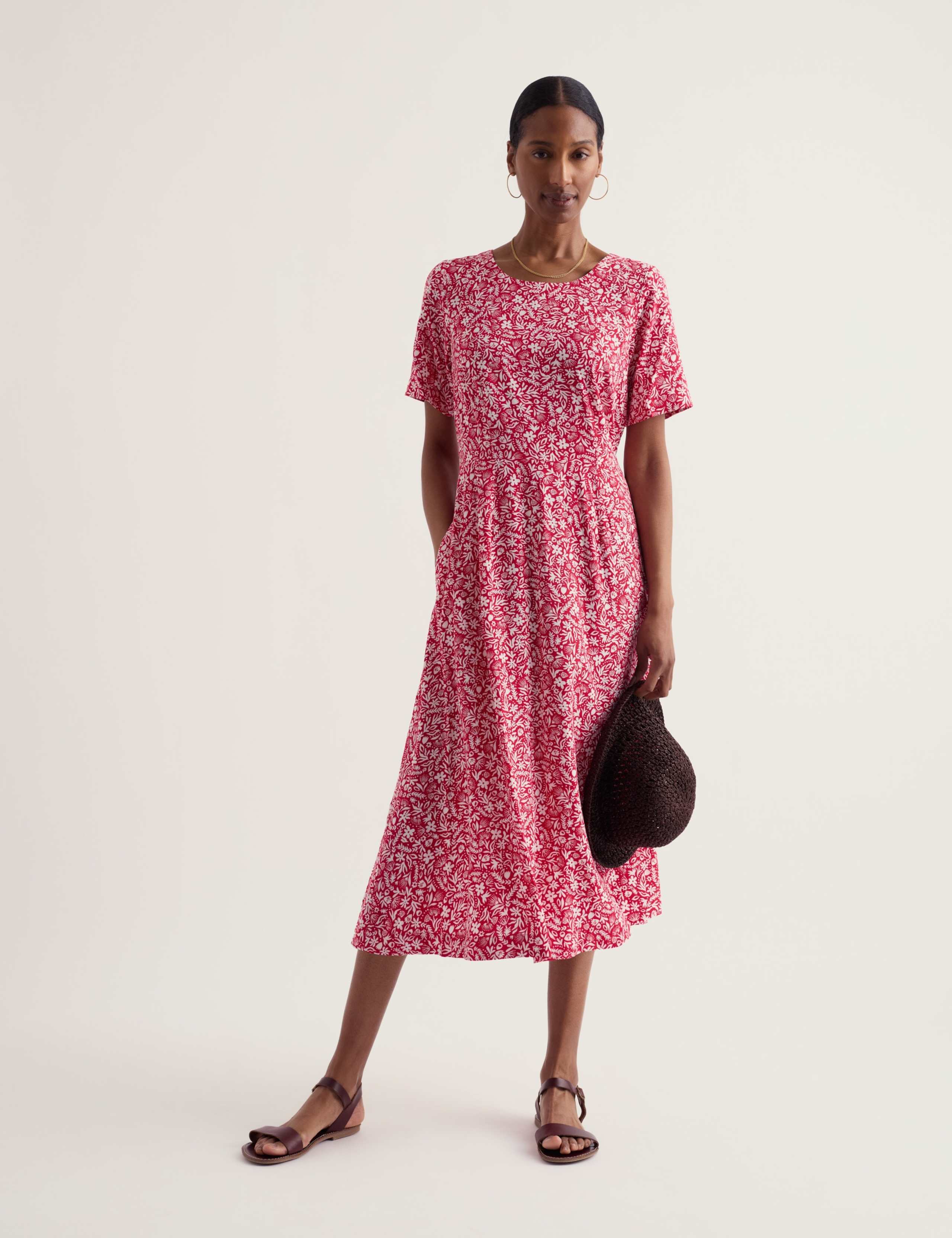 Floral Midi Skater Dress
