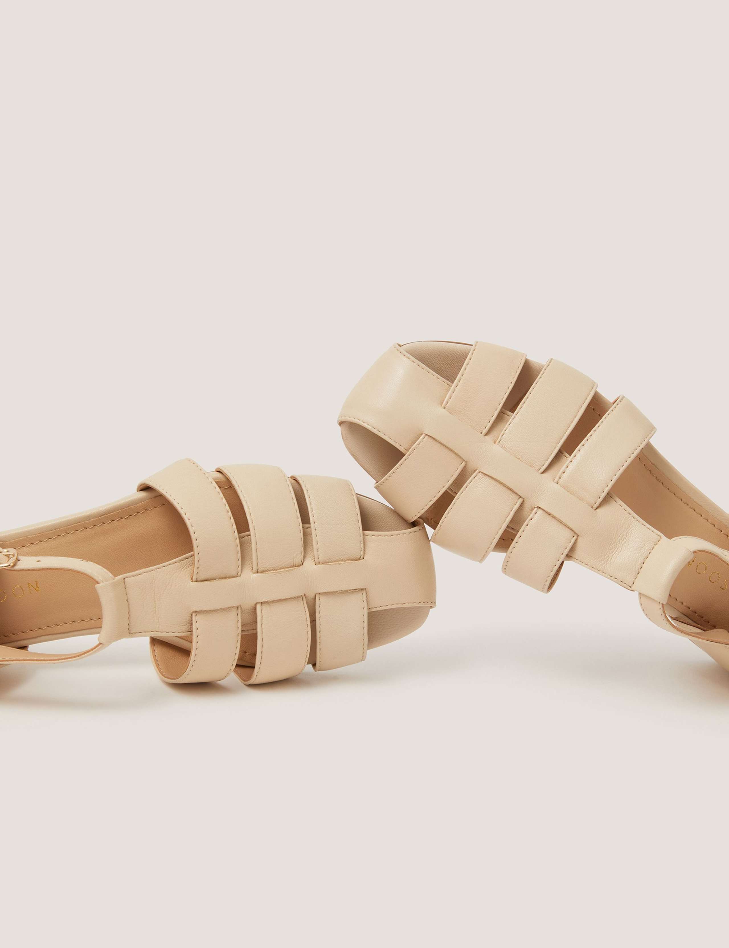 Leather Metallic Fisherman Sandals