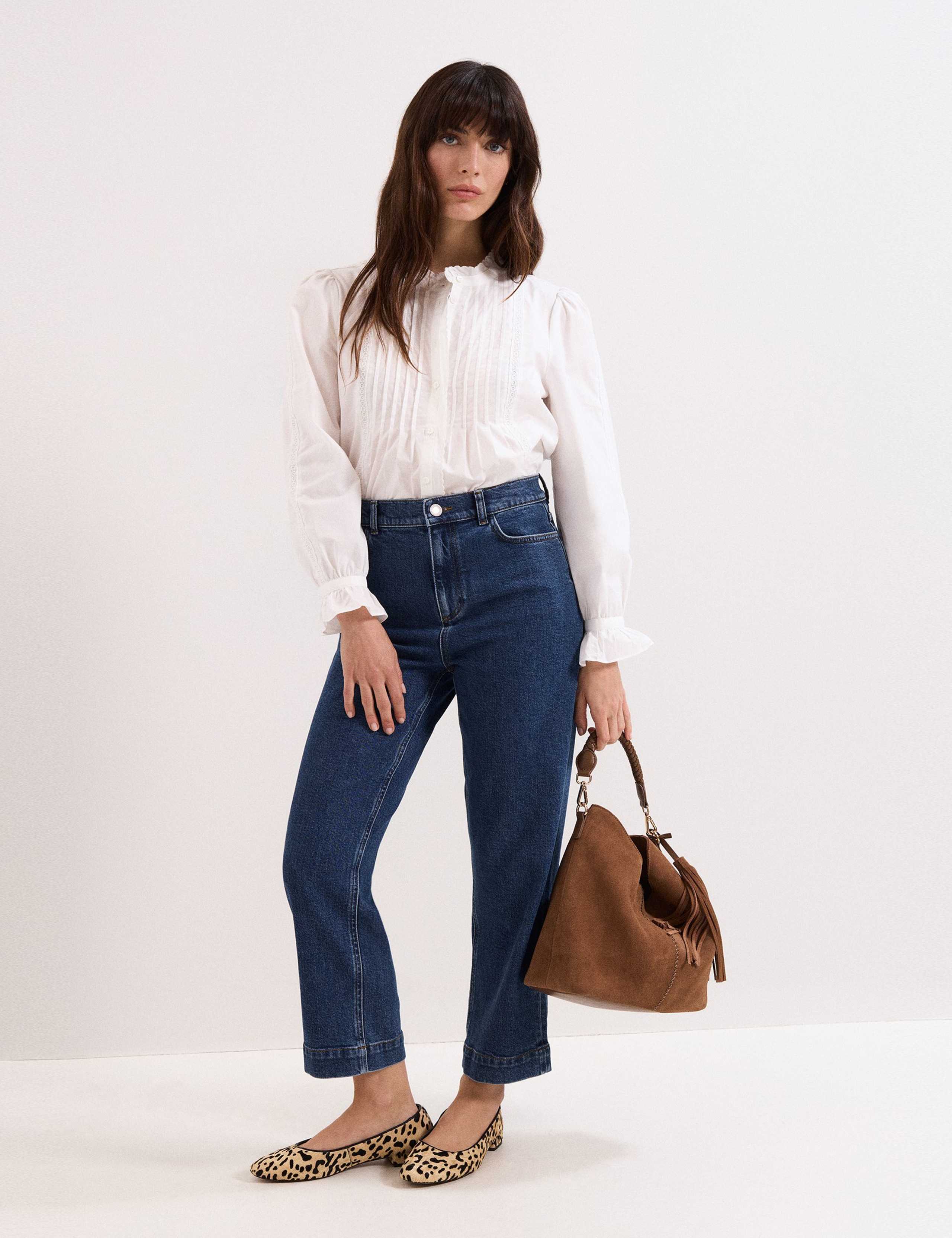 Mid Rise Slim Fit Ankle Grazer Jeans