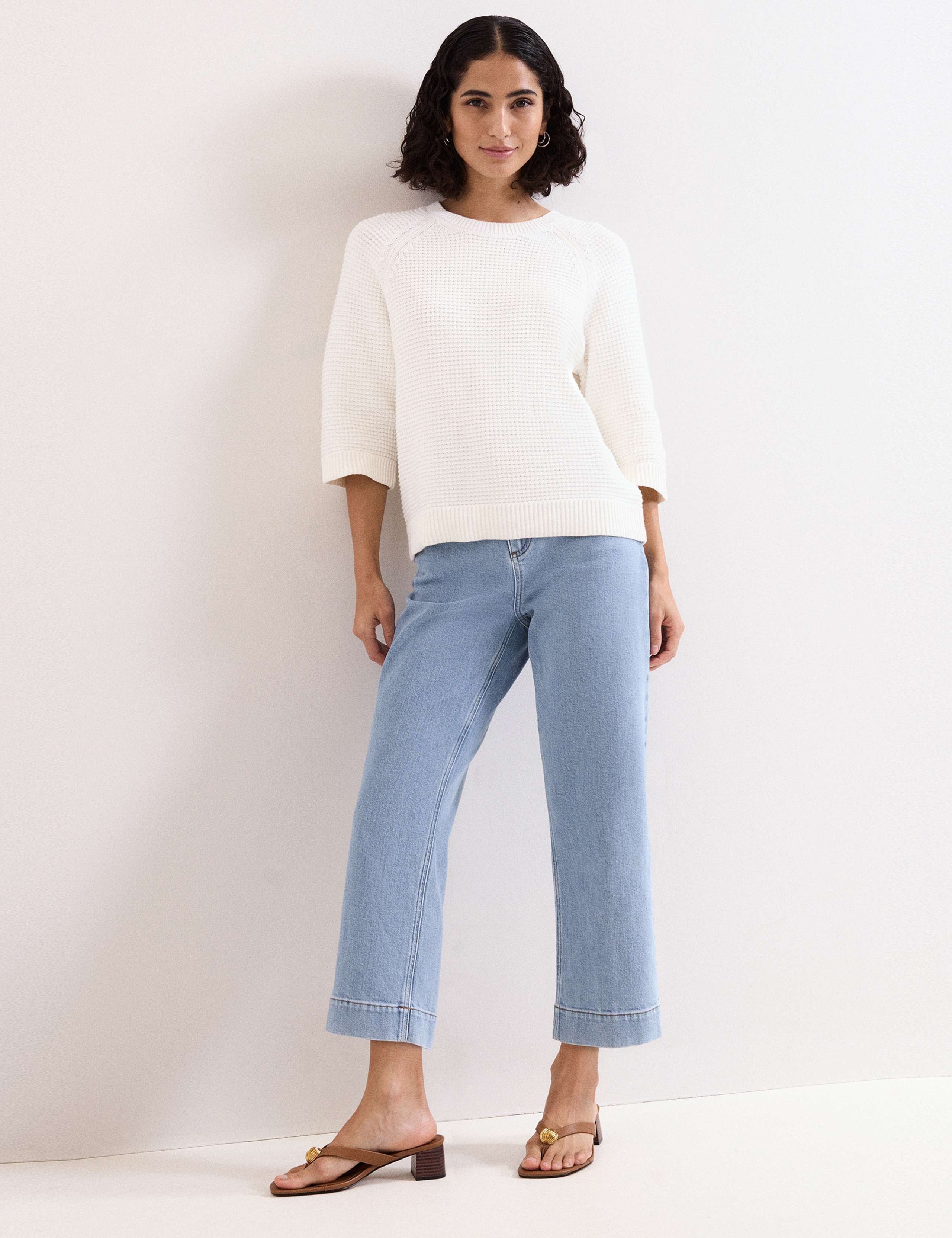Mid Rise Slim Fit Ankle Grazer Jeans