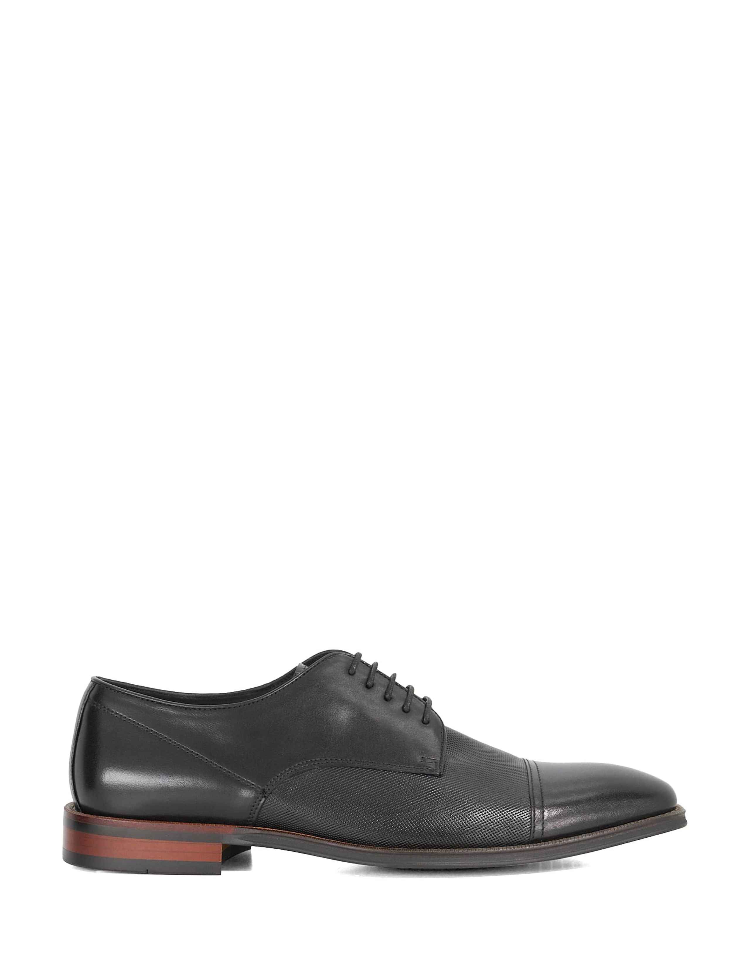 Leather Embossed Detail Derby Shoes