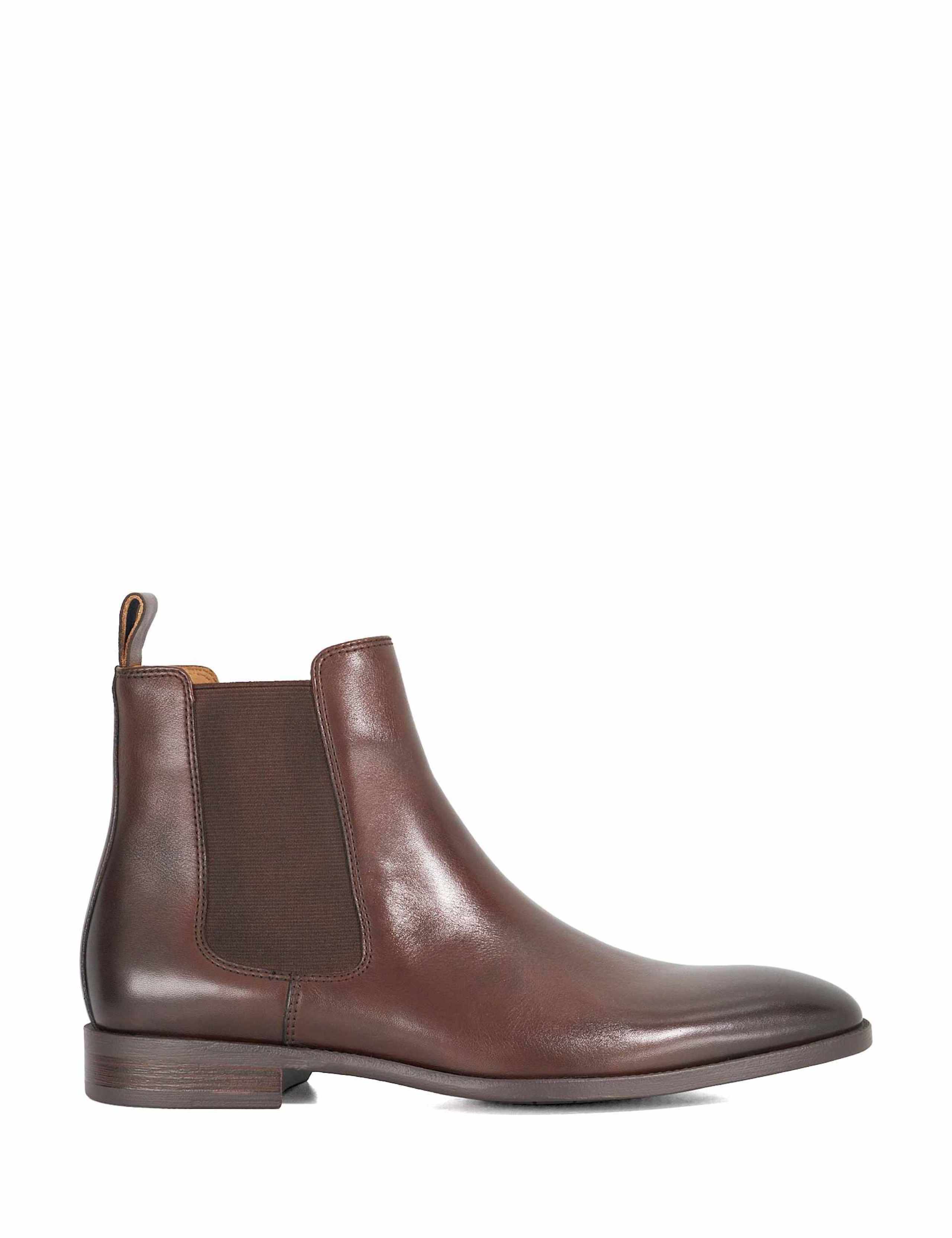 Leather Pull-On Chelsea Boots