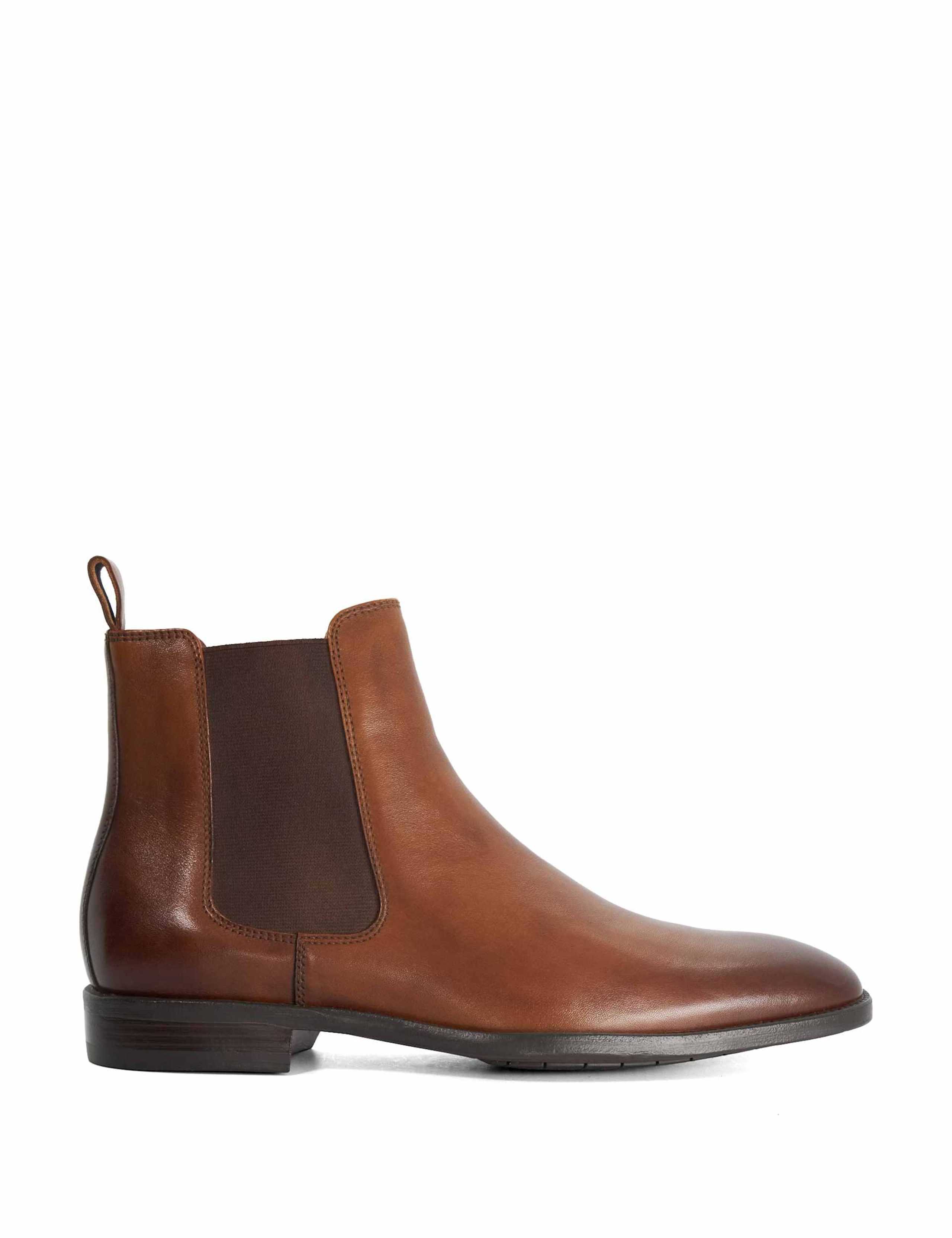 Leather Pull-On Chelsea Boots