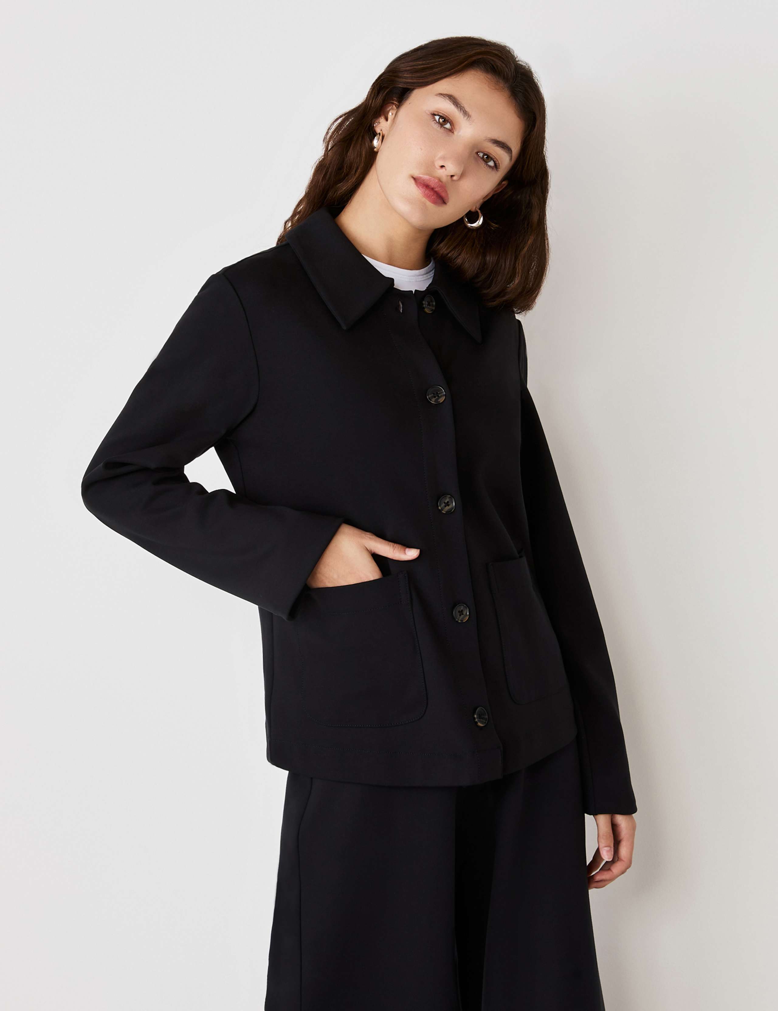 Jersey Collared Jacket