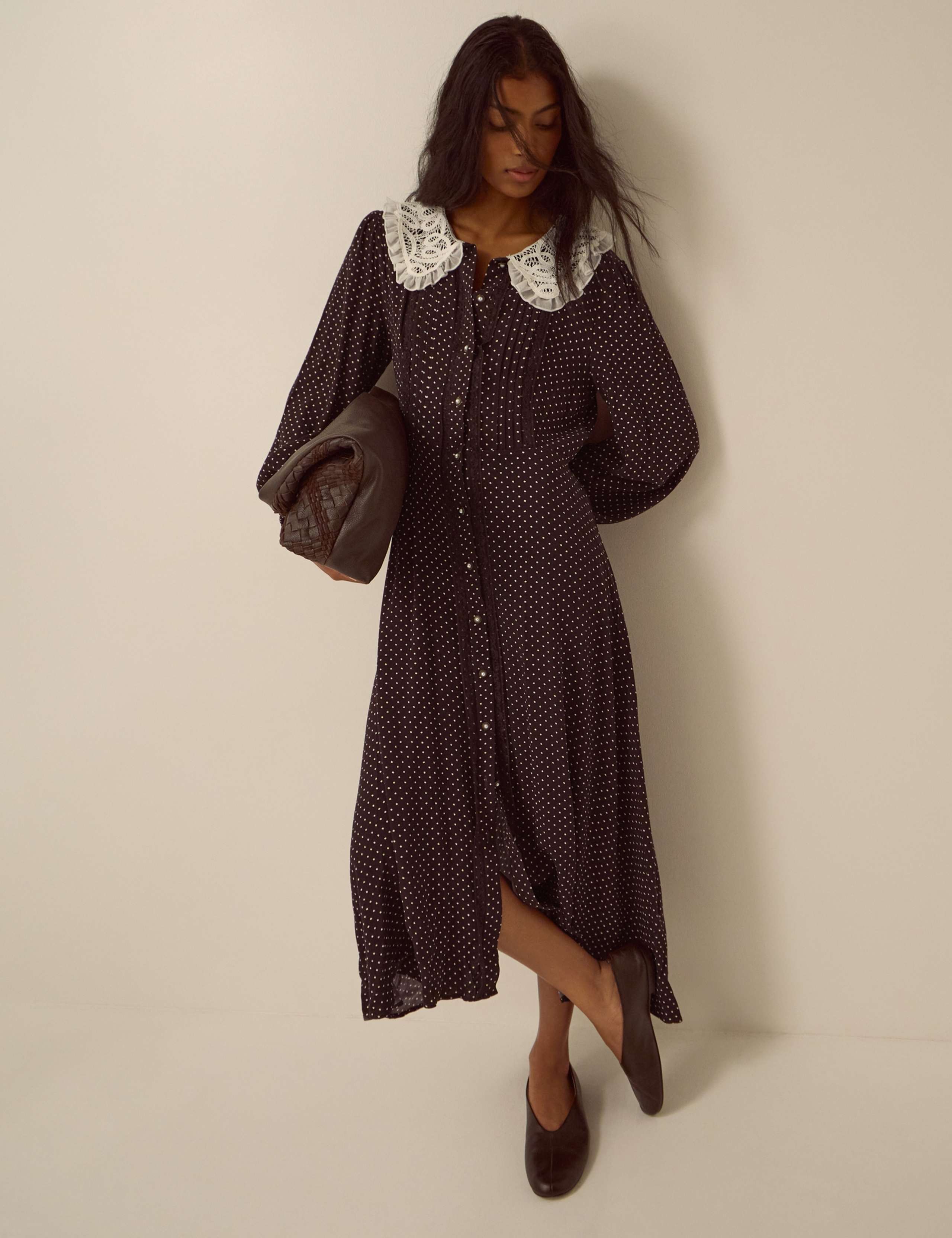 Polka Dot Midi Tea Dress