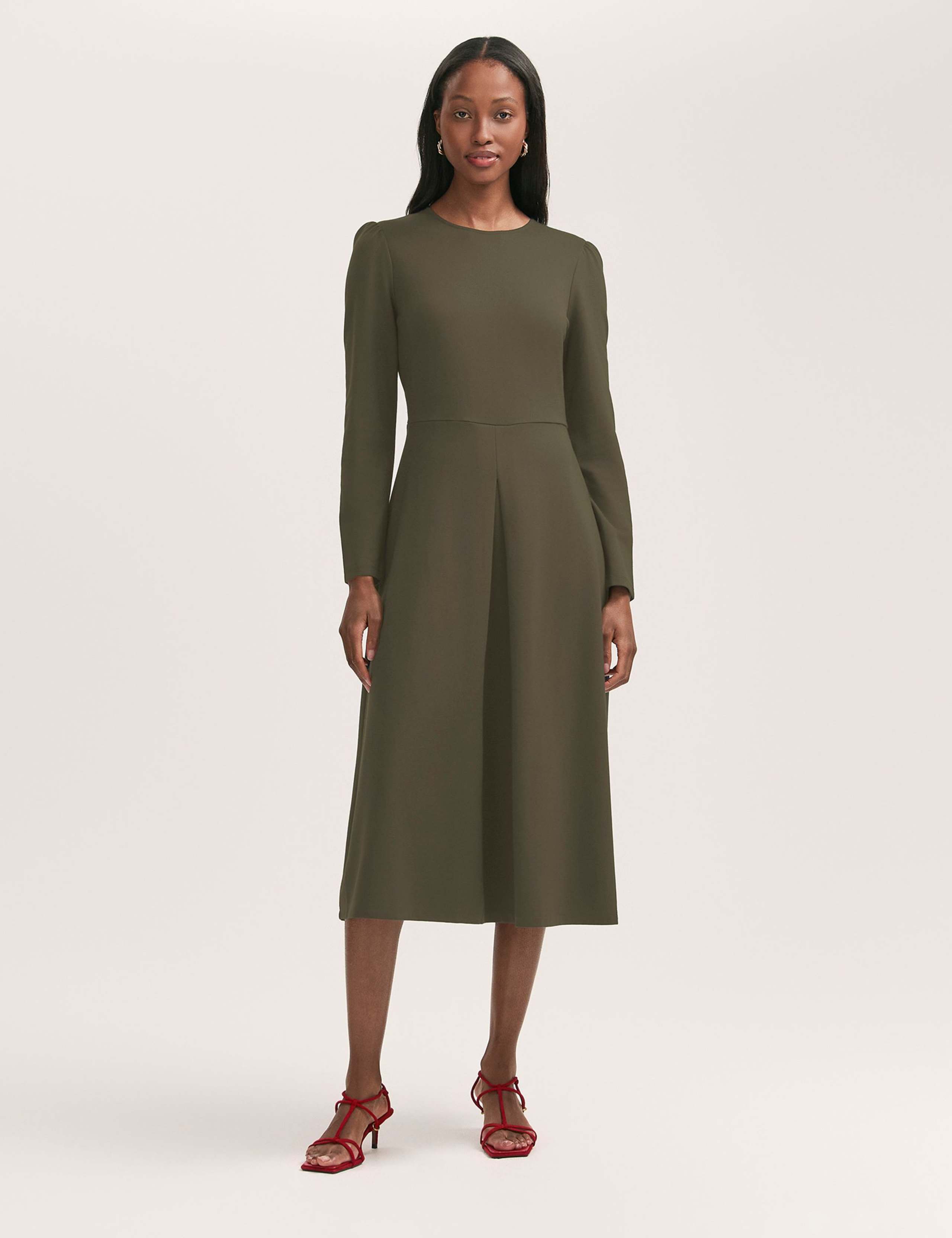 Ponte Jersey Midi Dress