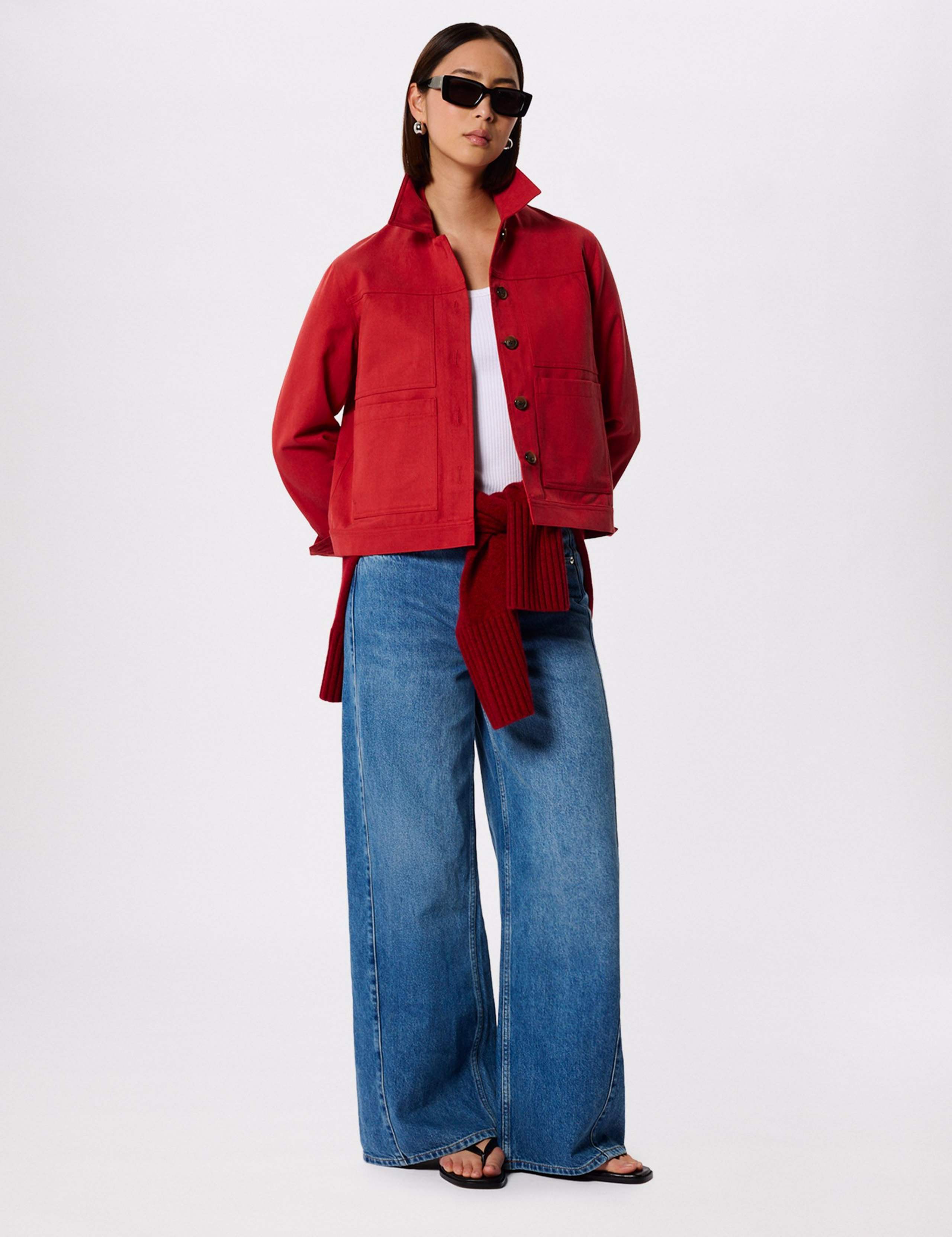 Mia Cotton Blend Utility Jacket