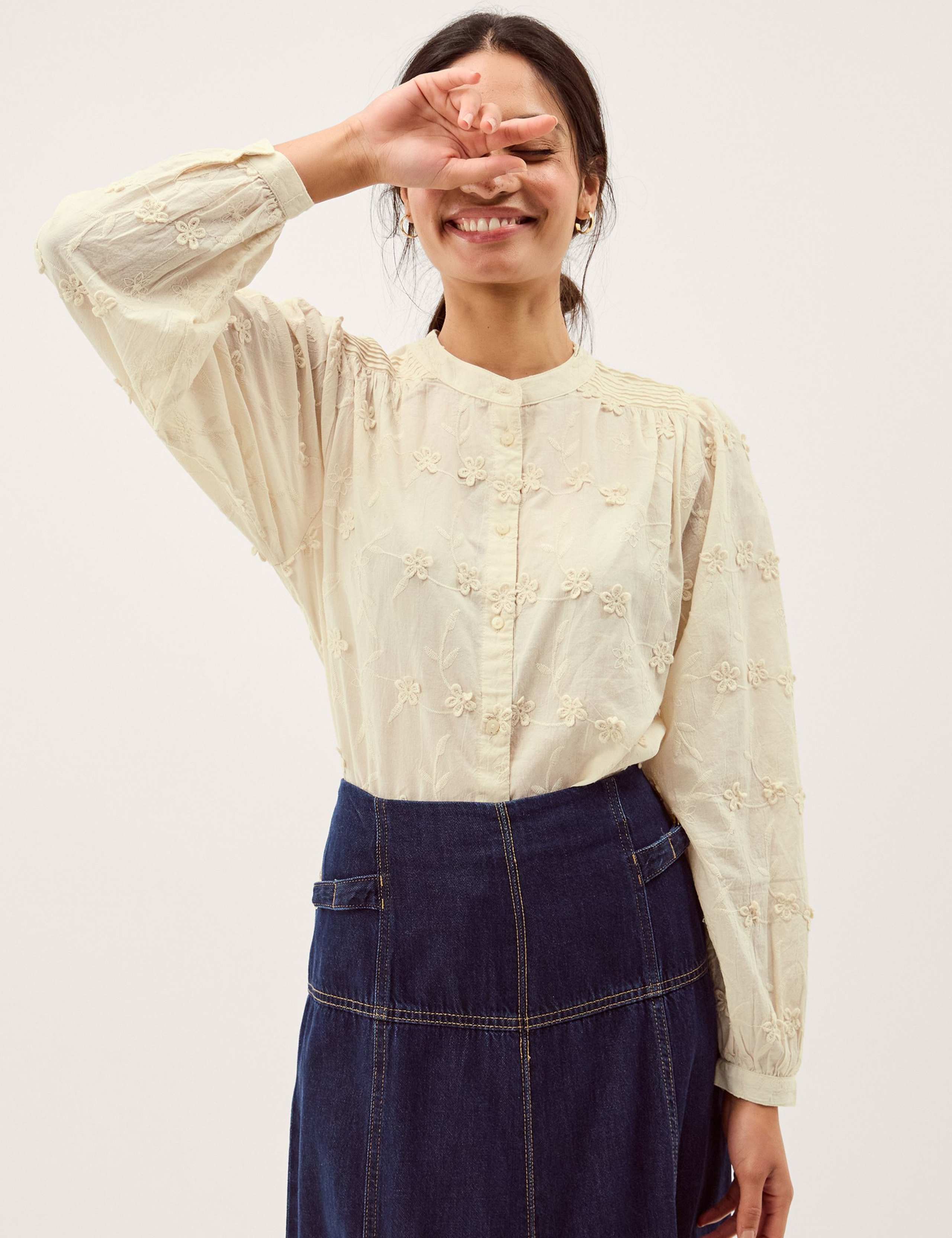 Pure Cotton Embroidered Top