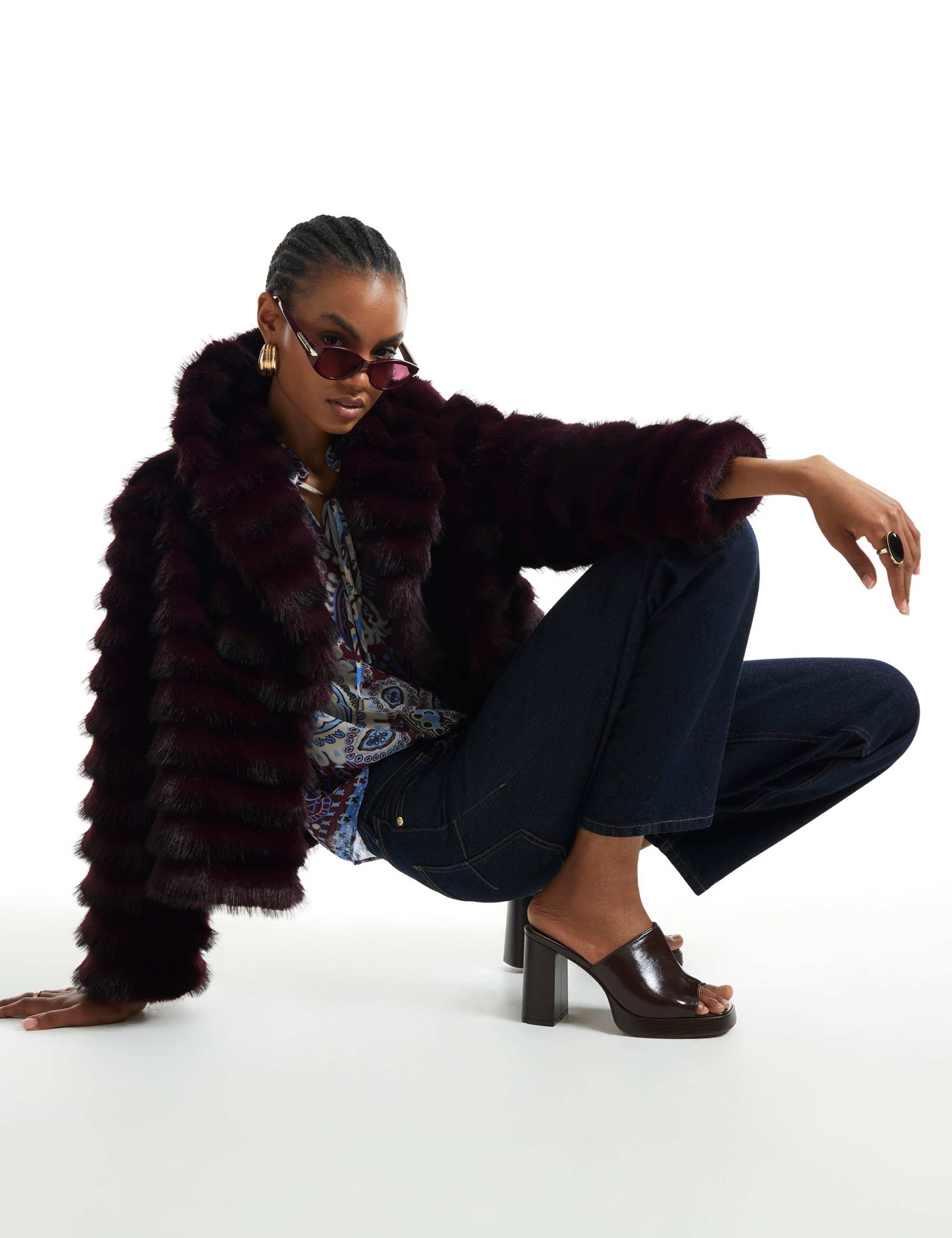 Faux Fur Oversized Short Coat