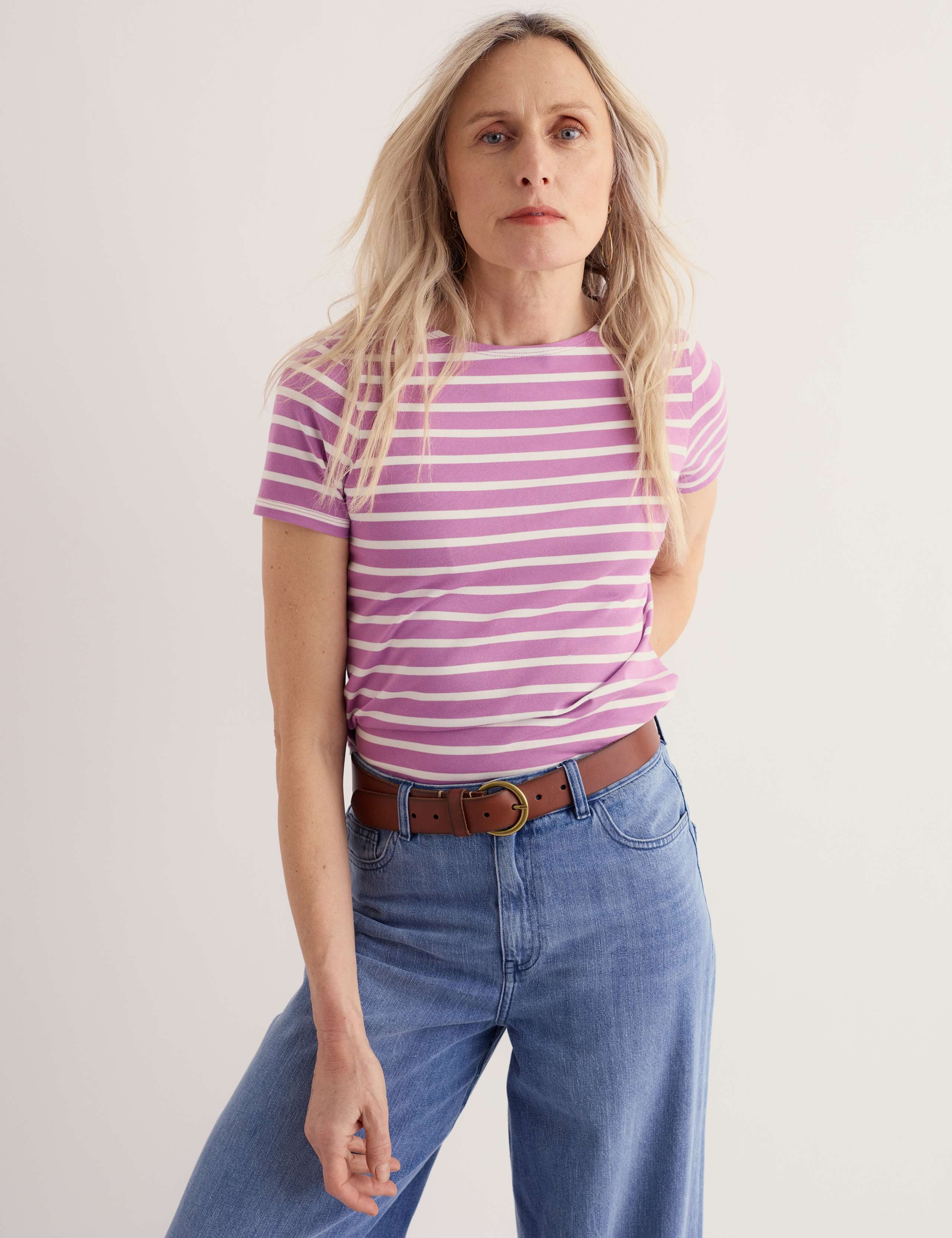 Pure Cotton Striped T-Shirt