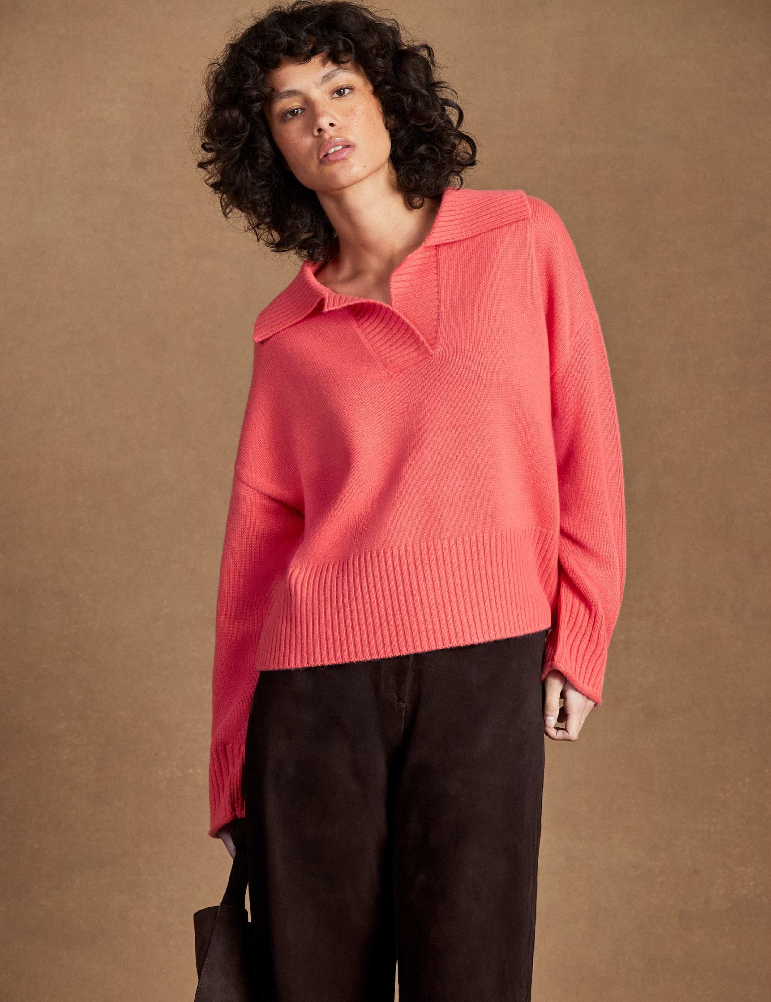 Wool Blend Collared Jumper with Cashmere