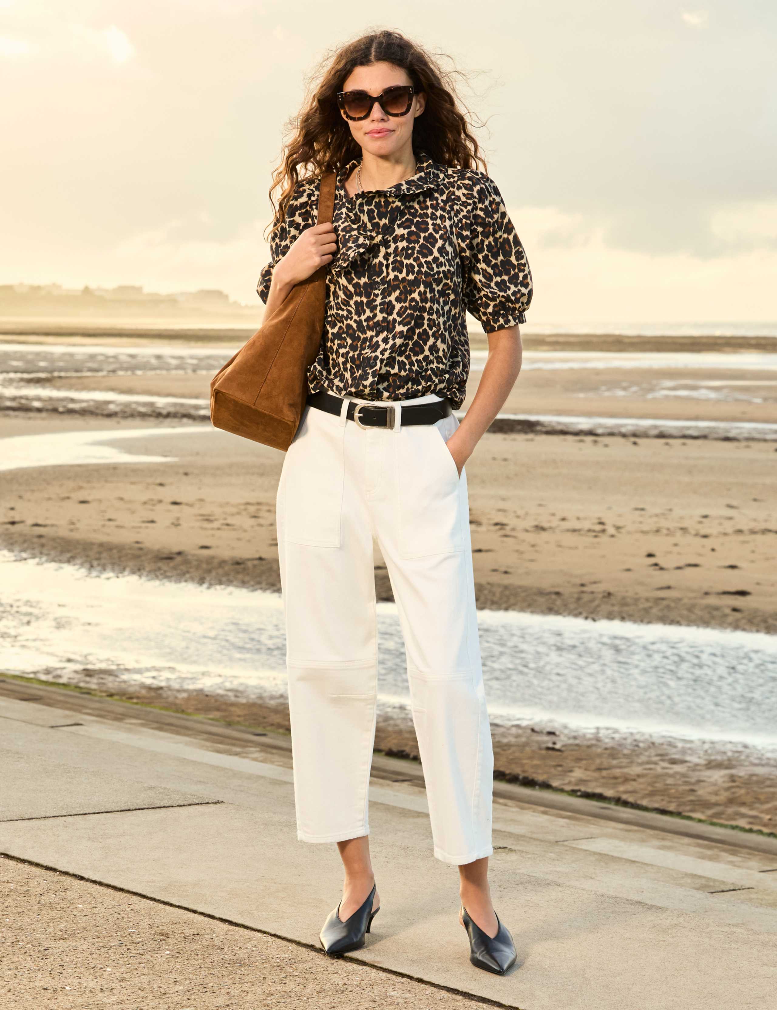 Boyfriend High Waisted Barrel Cropped Jeans
